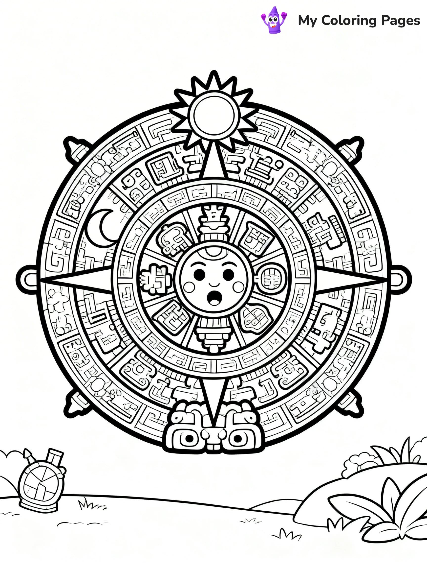 Mayan Coloring Pages - 10