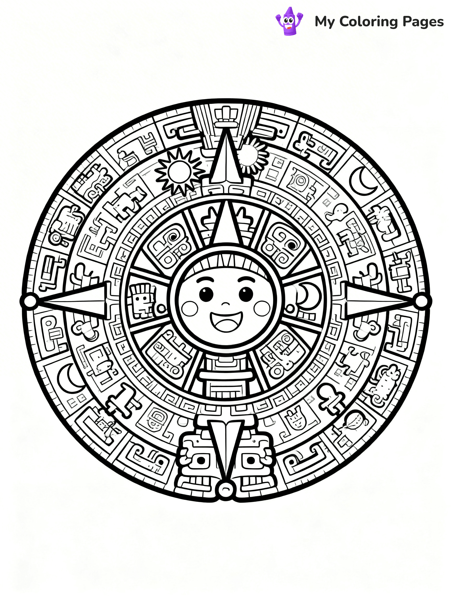 Mayan Coloring Pages - 9