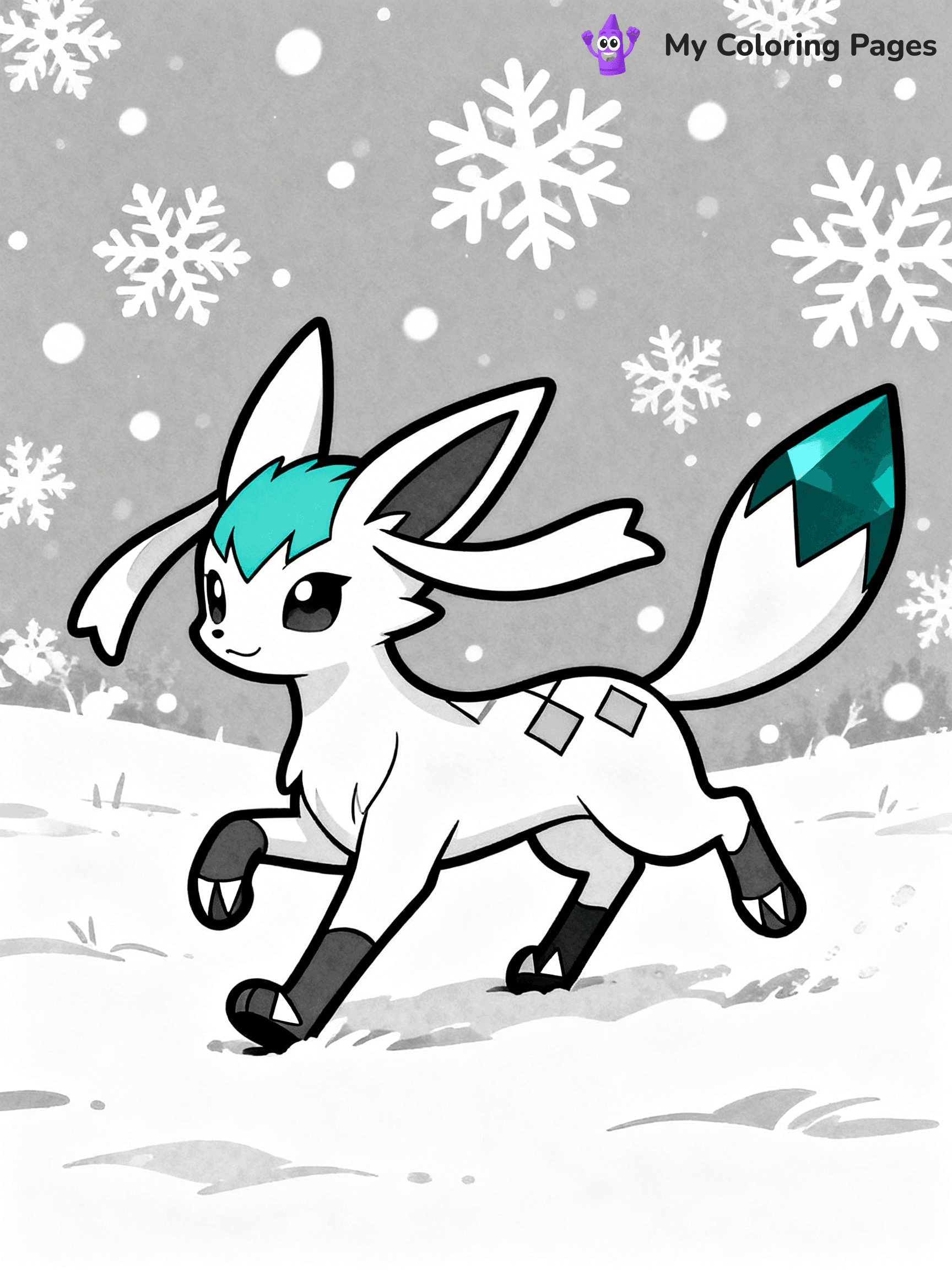 Glaceon Coloring Pages - 36