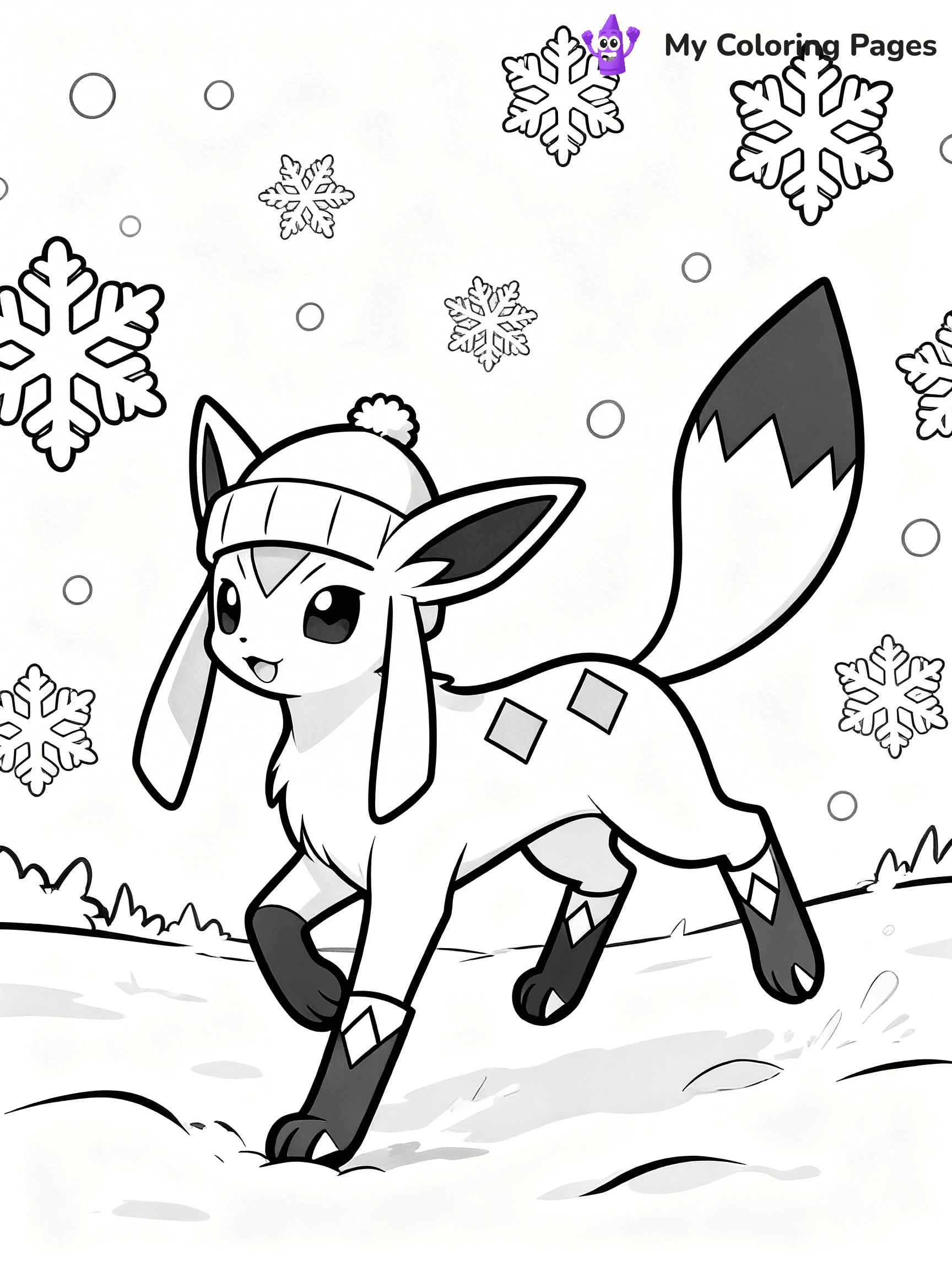 Glaceon Coloring Pages - 33