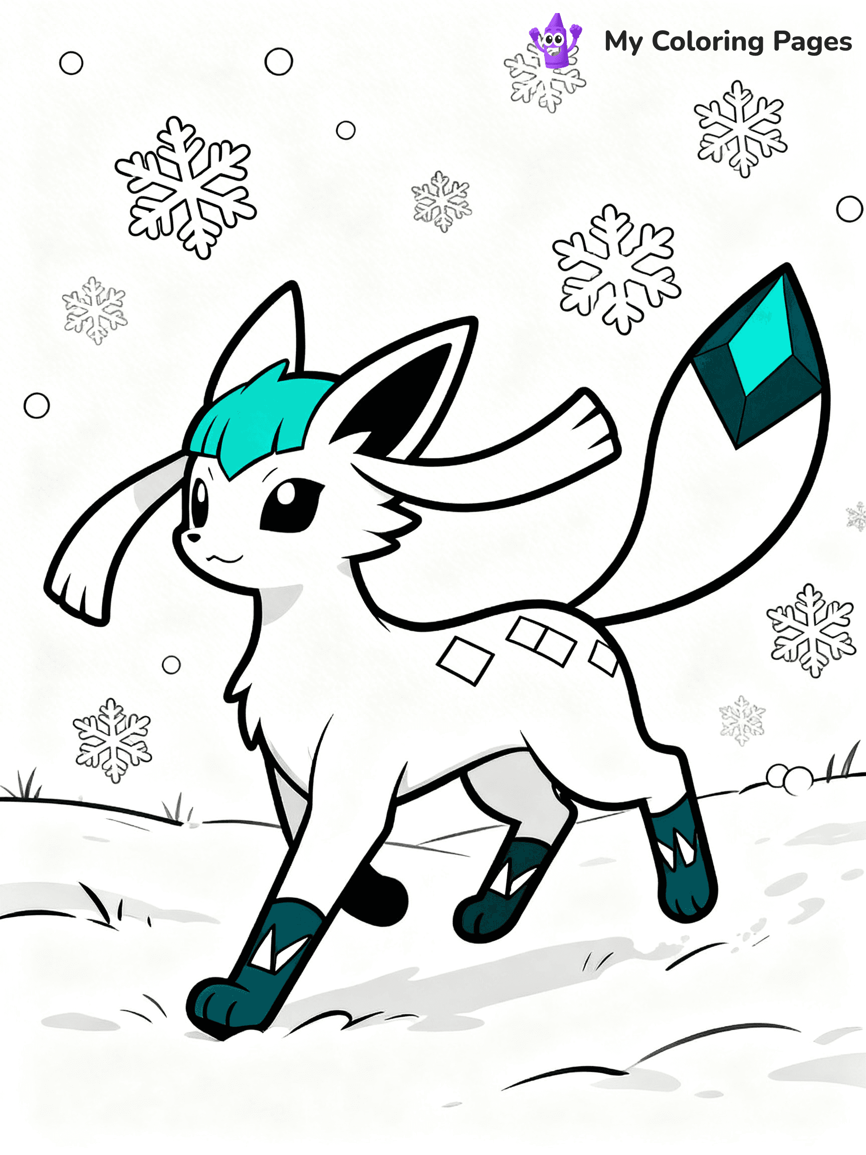 Glaceon Coloring Pages - 32