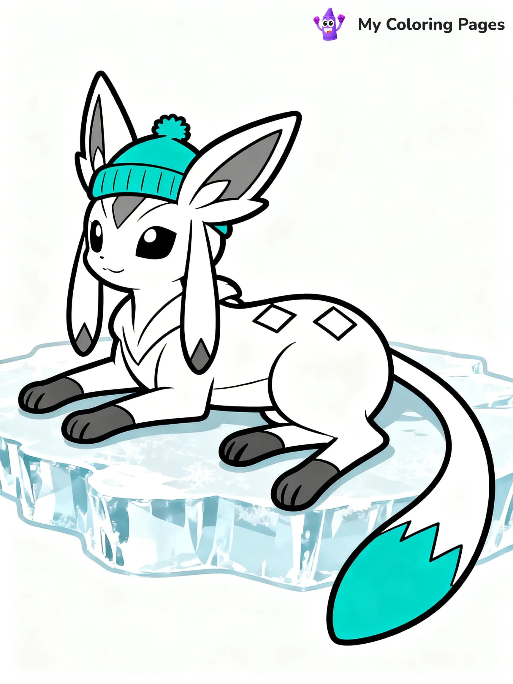 Glaceon Coloring Pages - 24