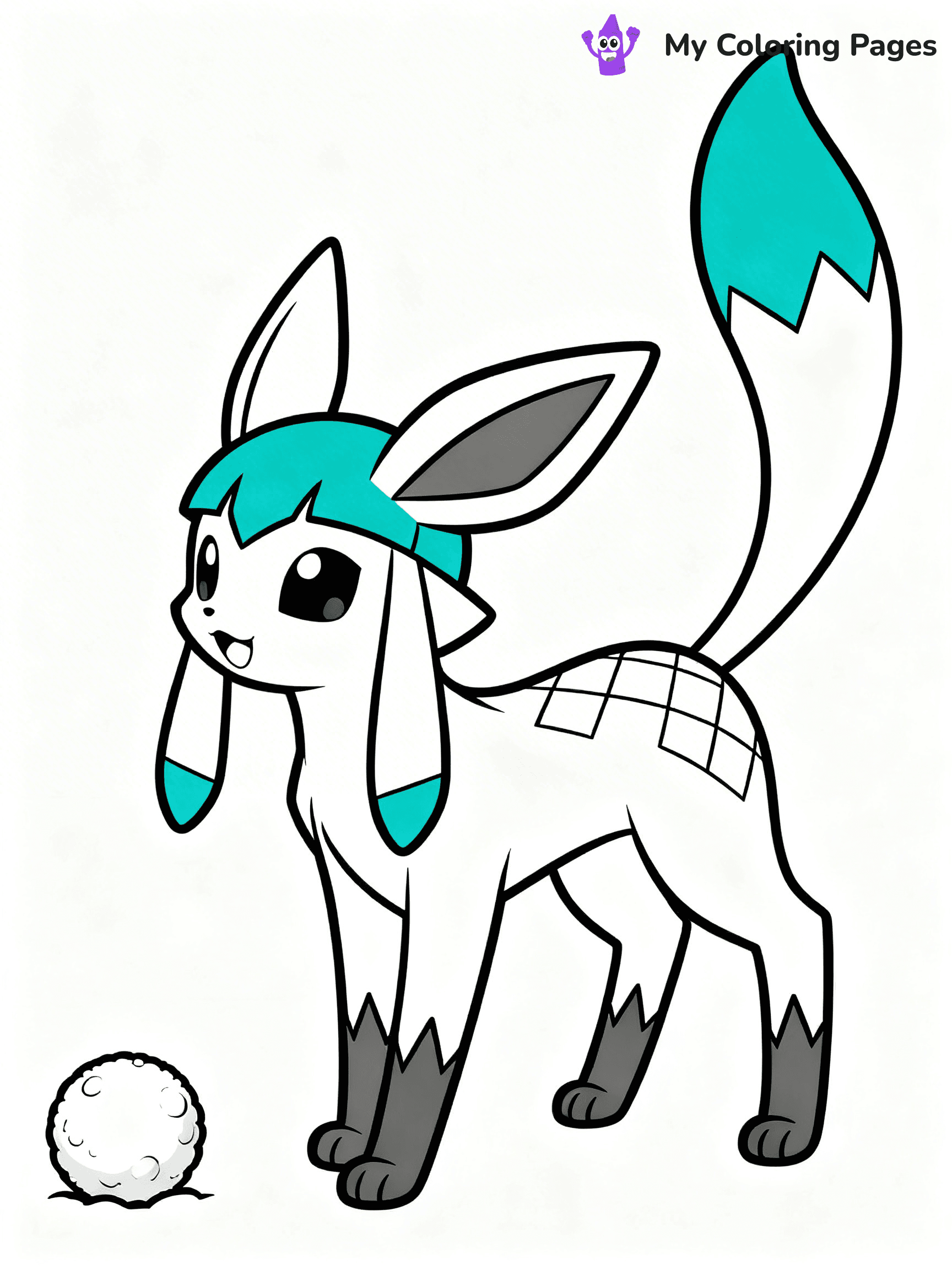 Glaceon Coloring Pages - 19