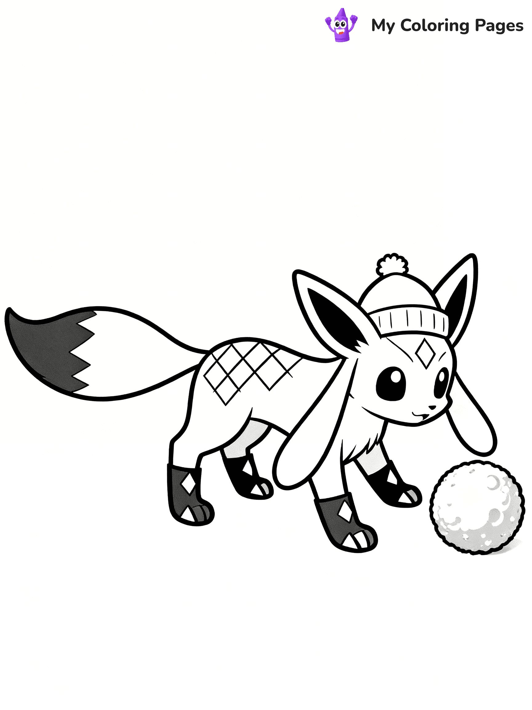 Glaceon Coloring Pages - 17