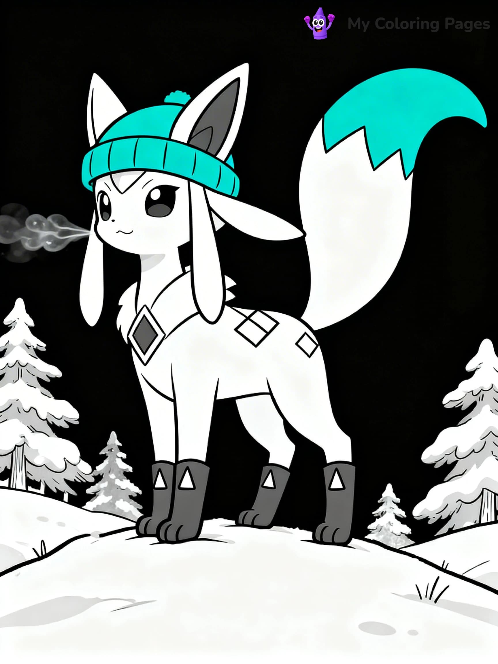 Glaceon Coloring Pages - 14
