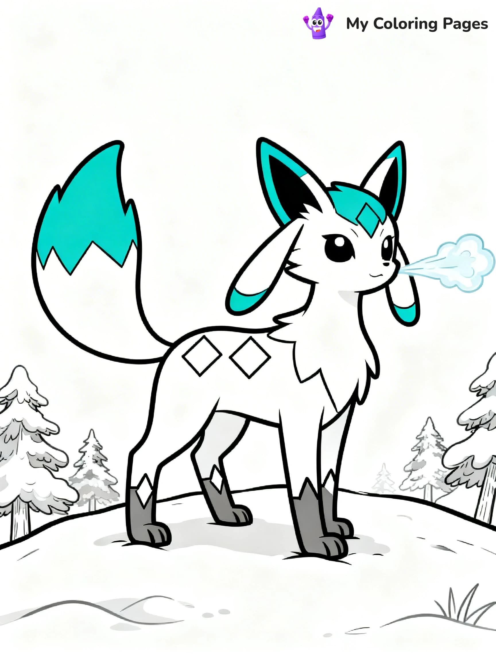 Glaceon Coloring Pages - 11