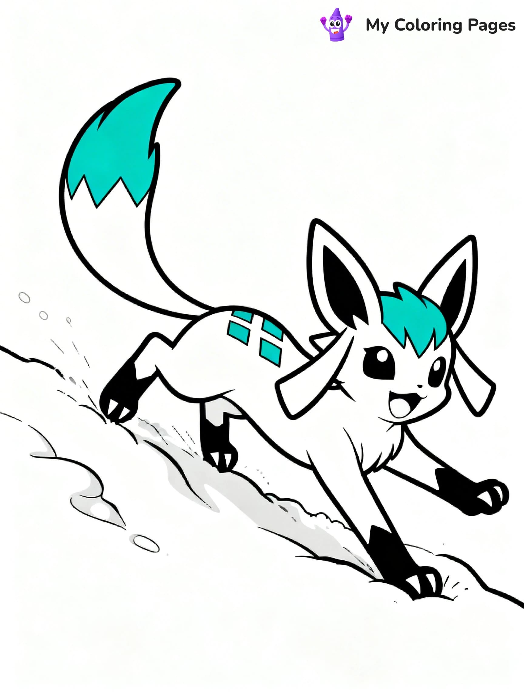 Glaceon Coloring Pages - 9