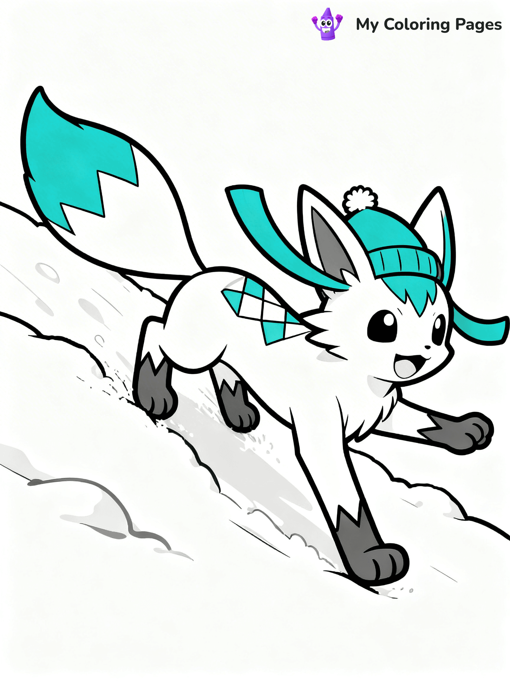 Glaceon Coloring Pages - 7