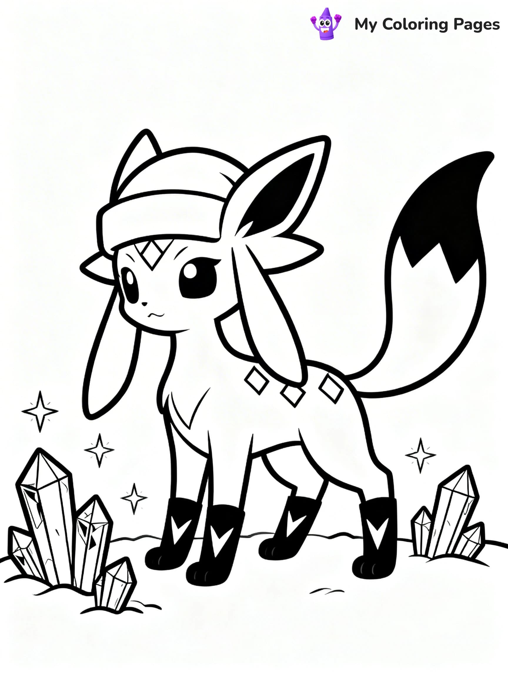 Glaceon Coloring Pages - 3