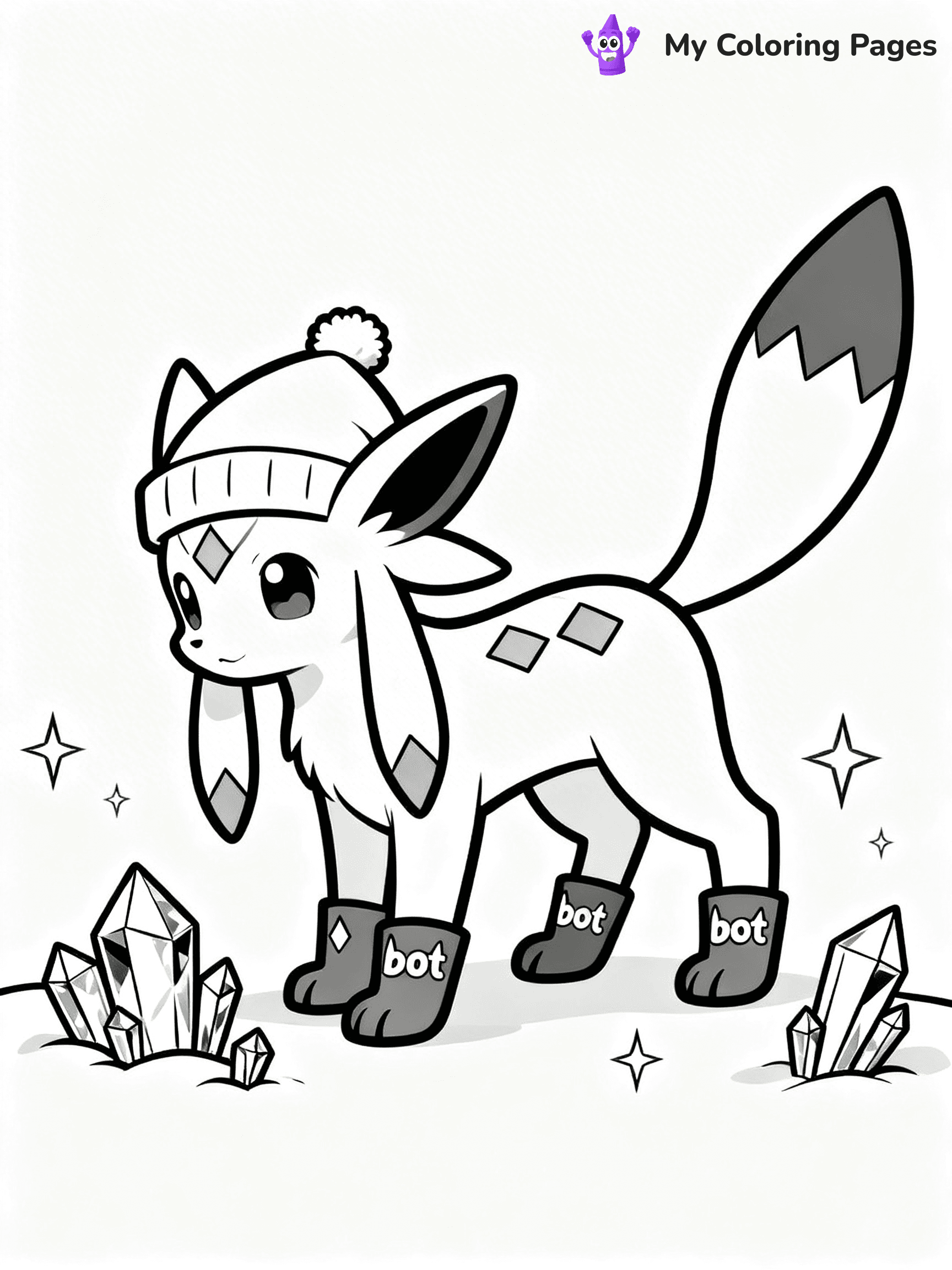Glaceon Coloring Pages - 1