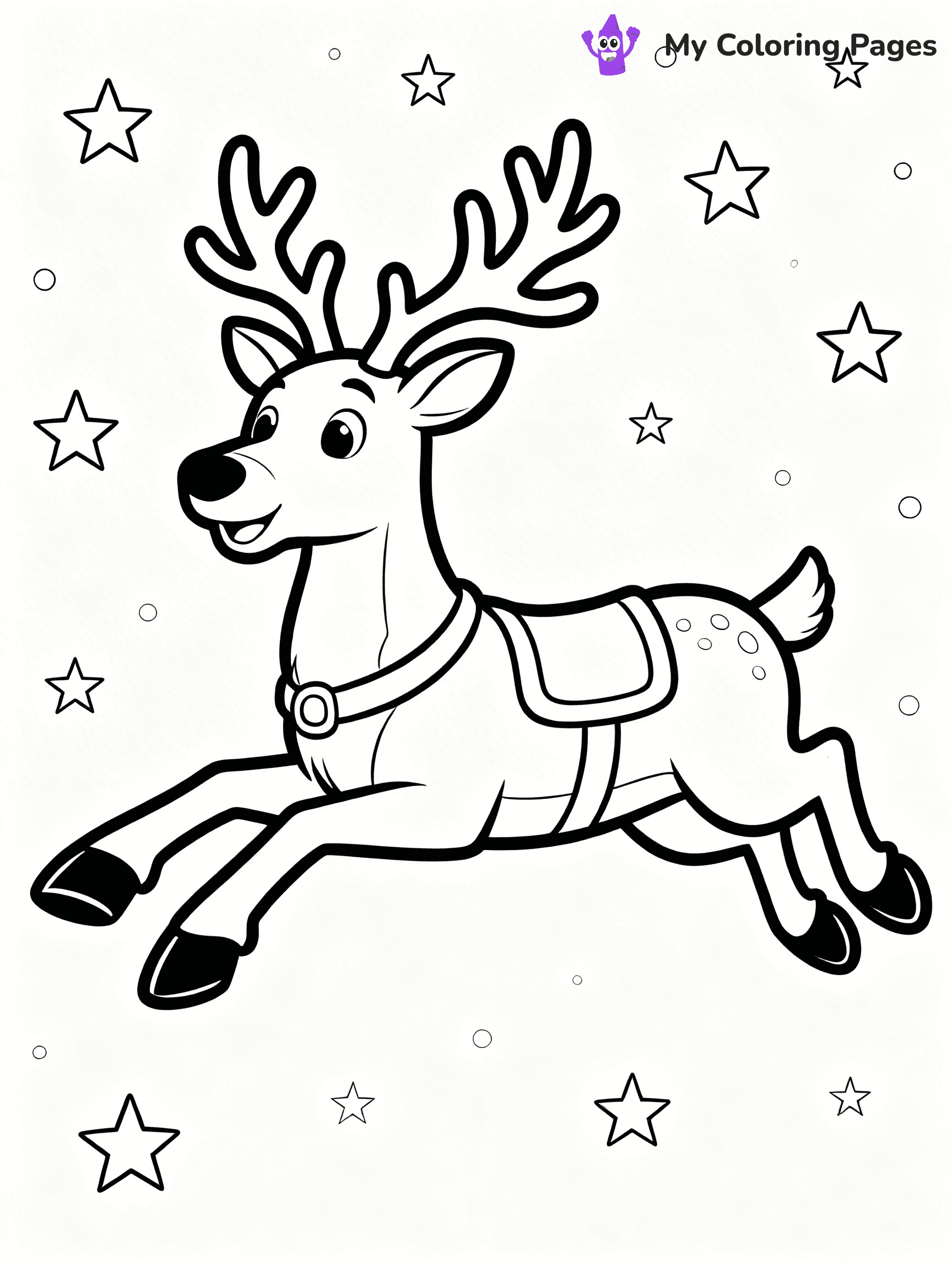 Santa And Sleigh Coloring Pages - 17