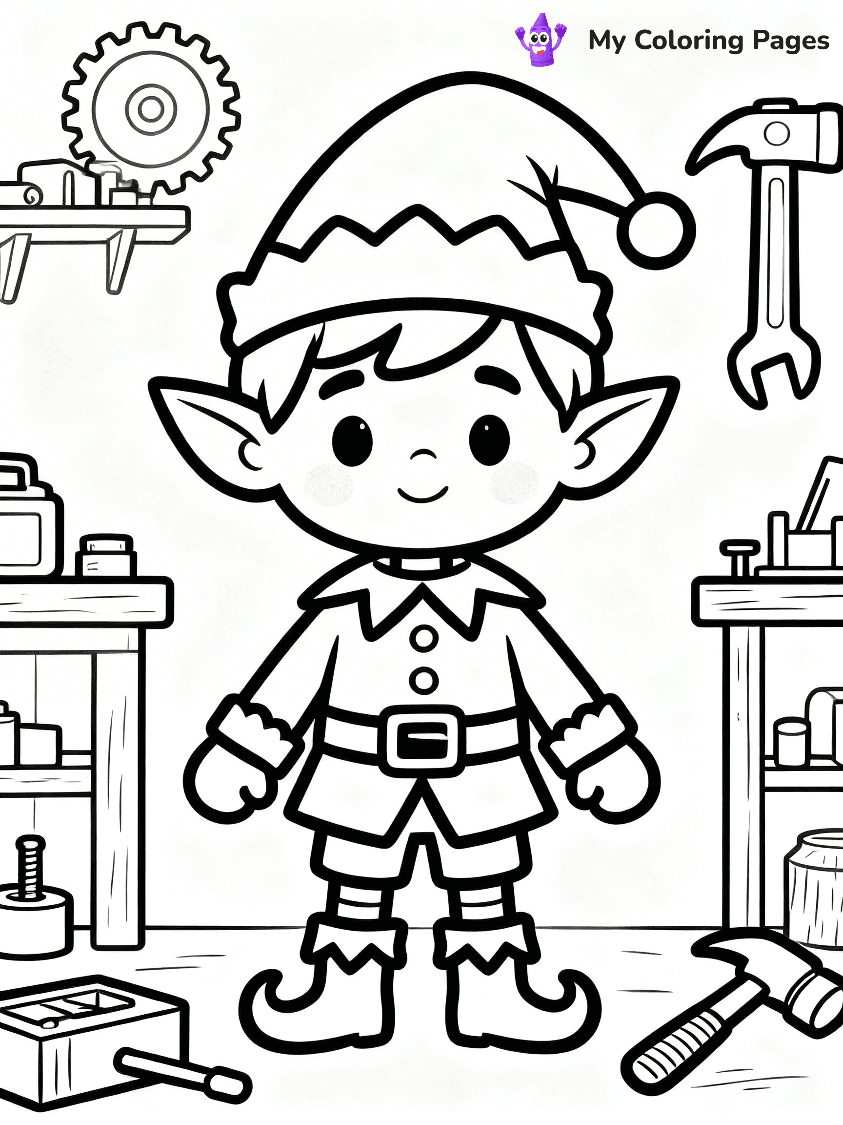 Santa And Sleigh Coloring Pages - 15