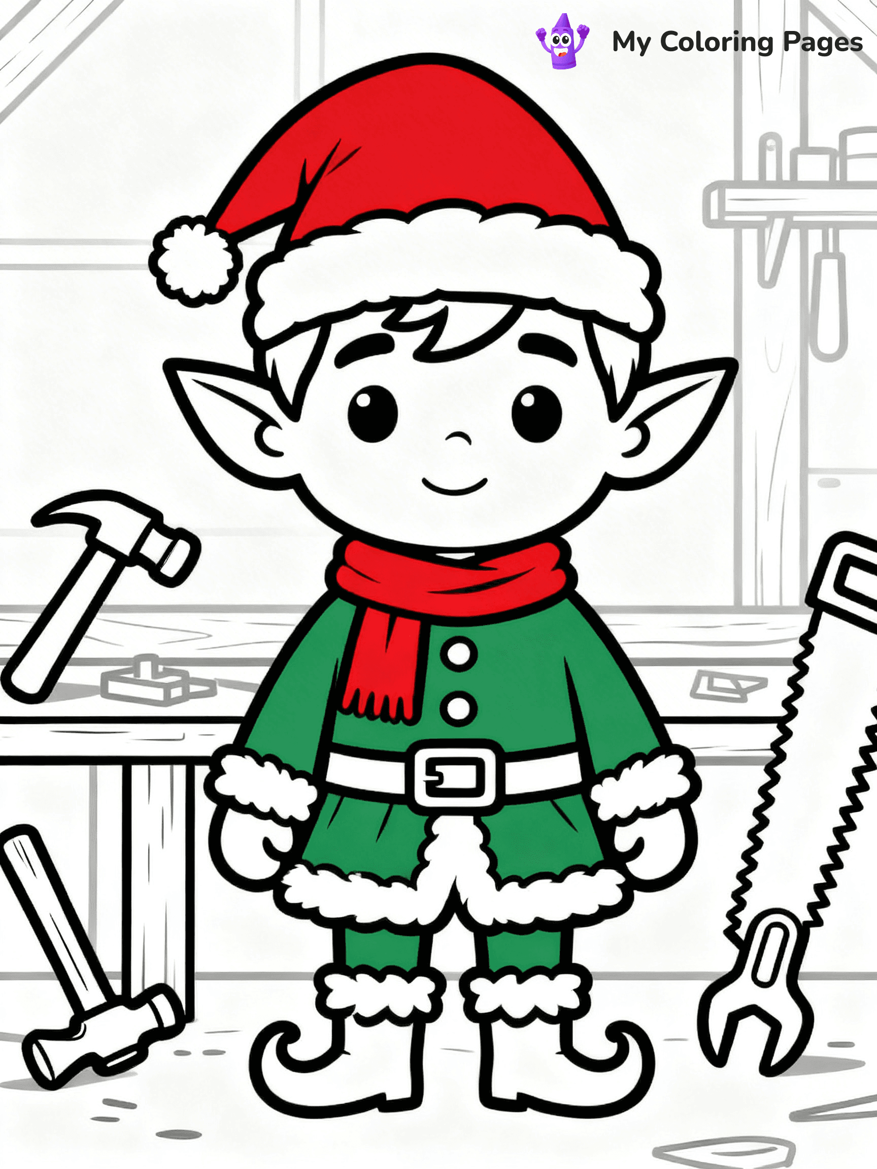 Santa And Sleigh Coloring Pages - 14