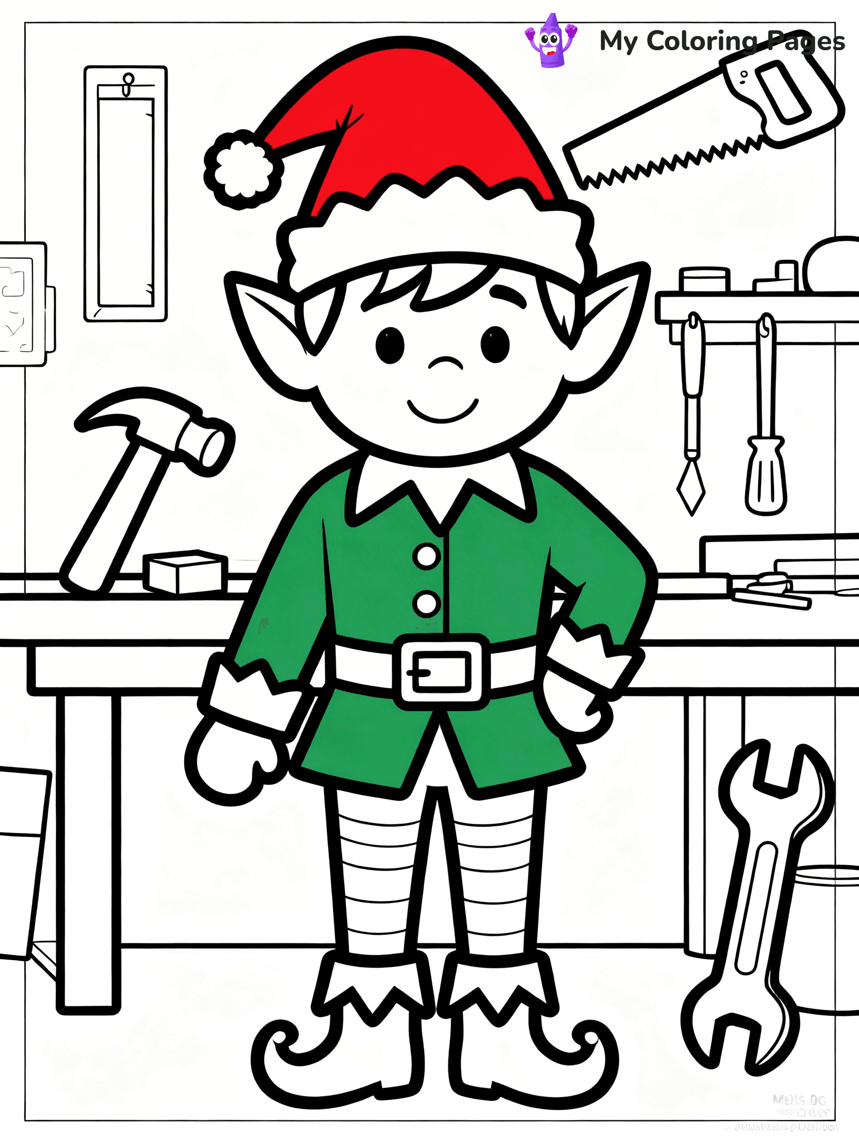 Santa And Sleigh Coloring Pages - 13