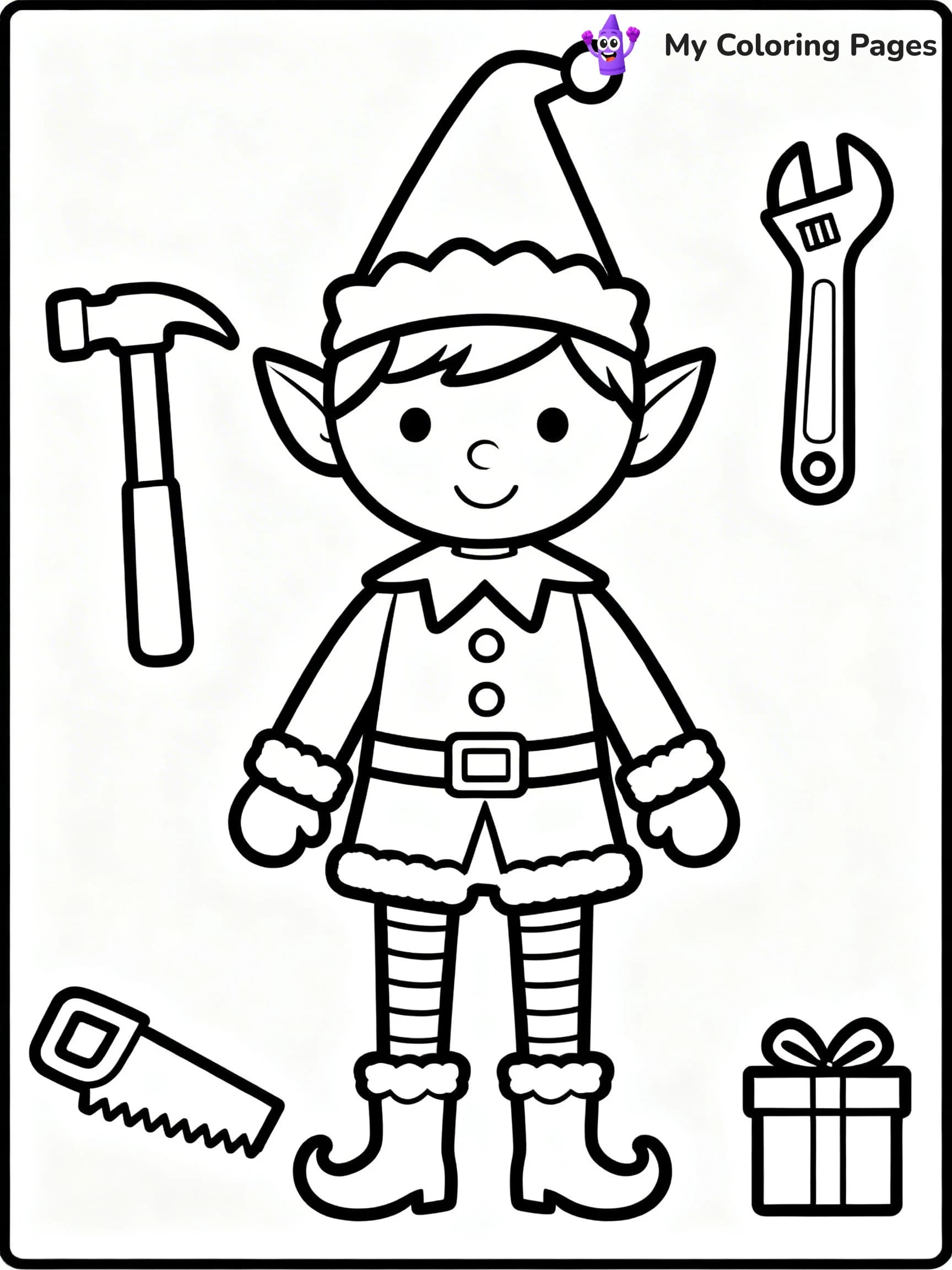 Santa And Sleigh Coloring Pages - 12