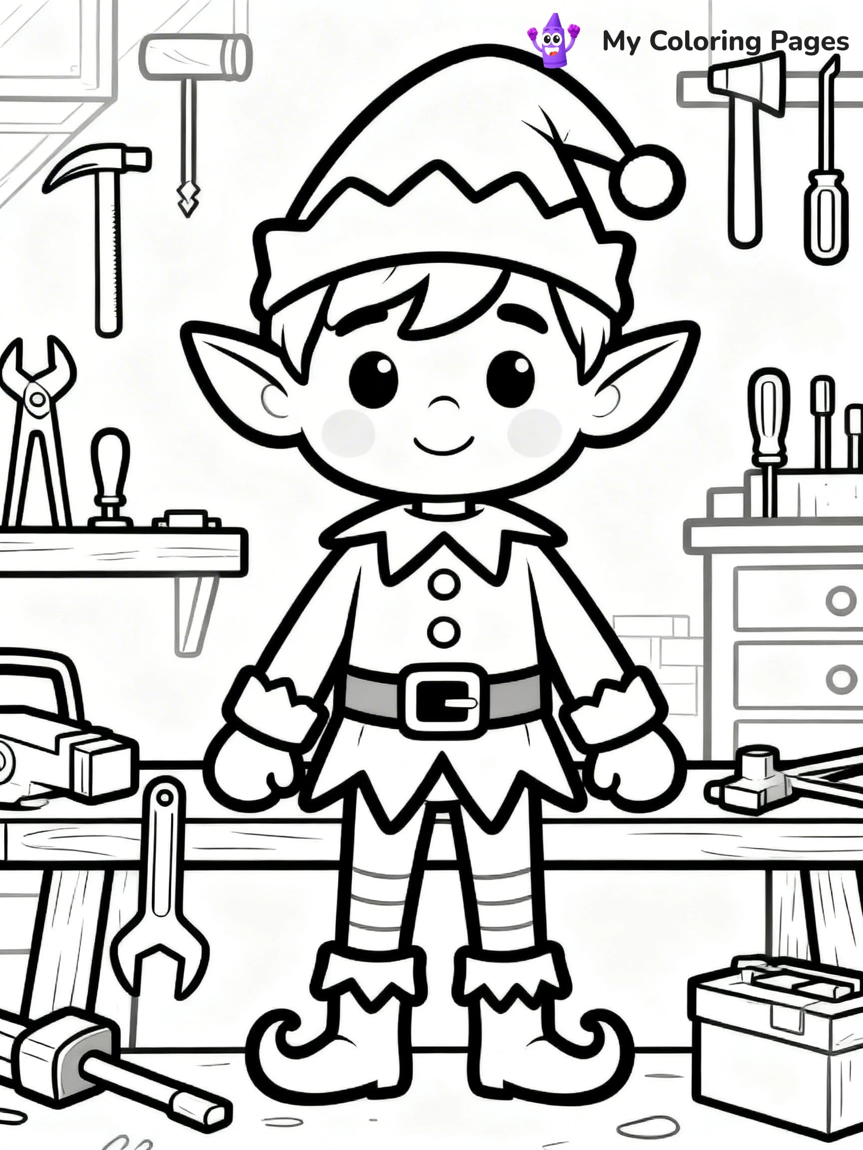 Santa And Sleigh Coloring Pages - 11