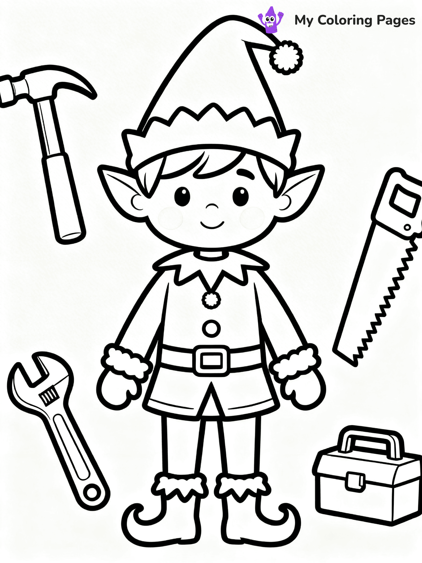 Santa And Sleigh Coloring Pages - 10