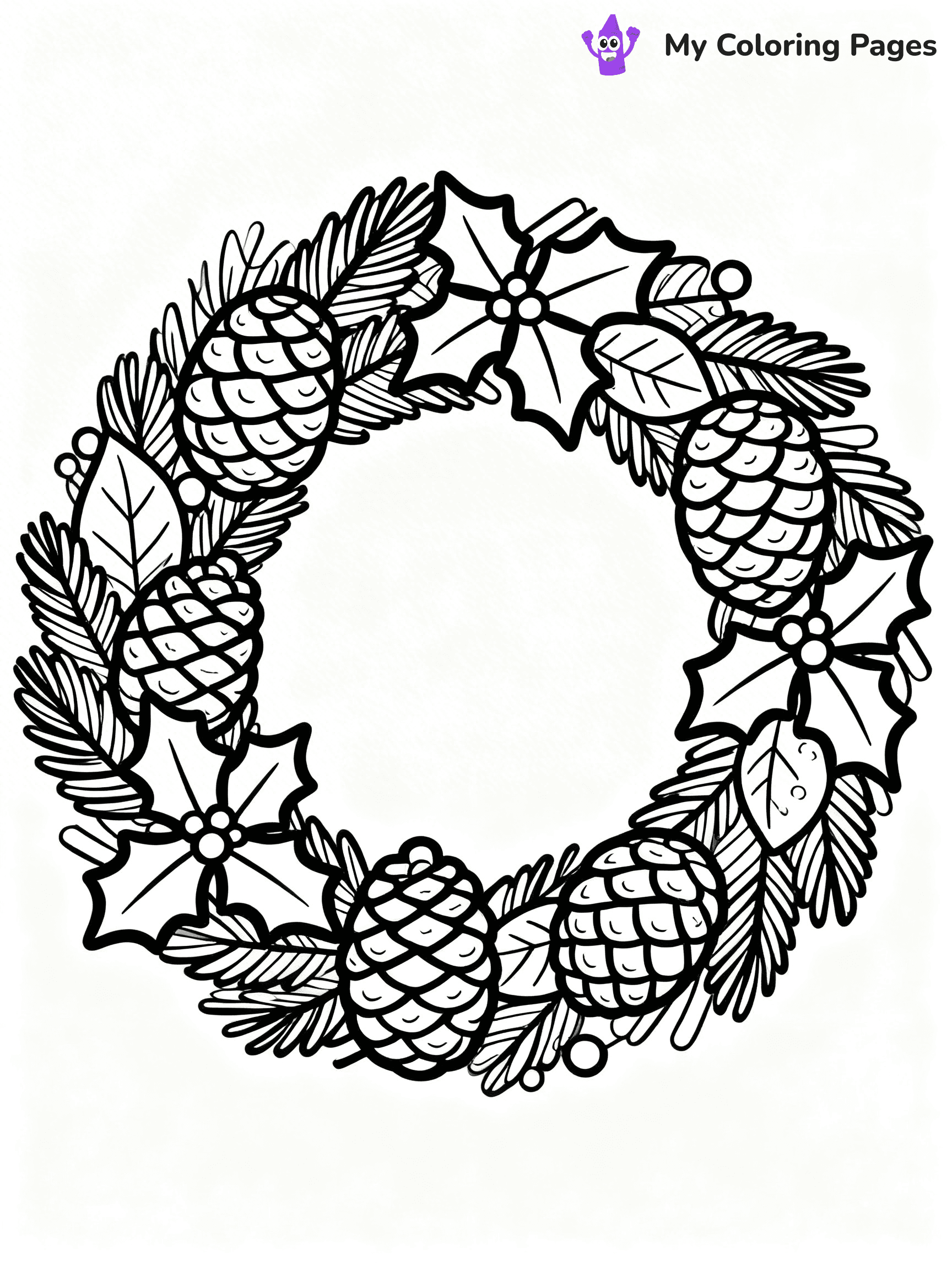 Wreath Coloring Pages - 77
