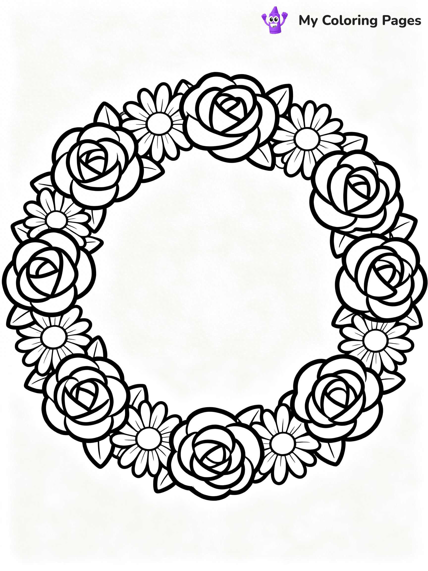 Wreath Coloring Pages - 76