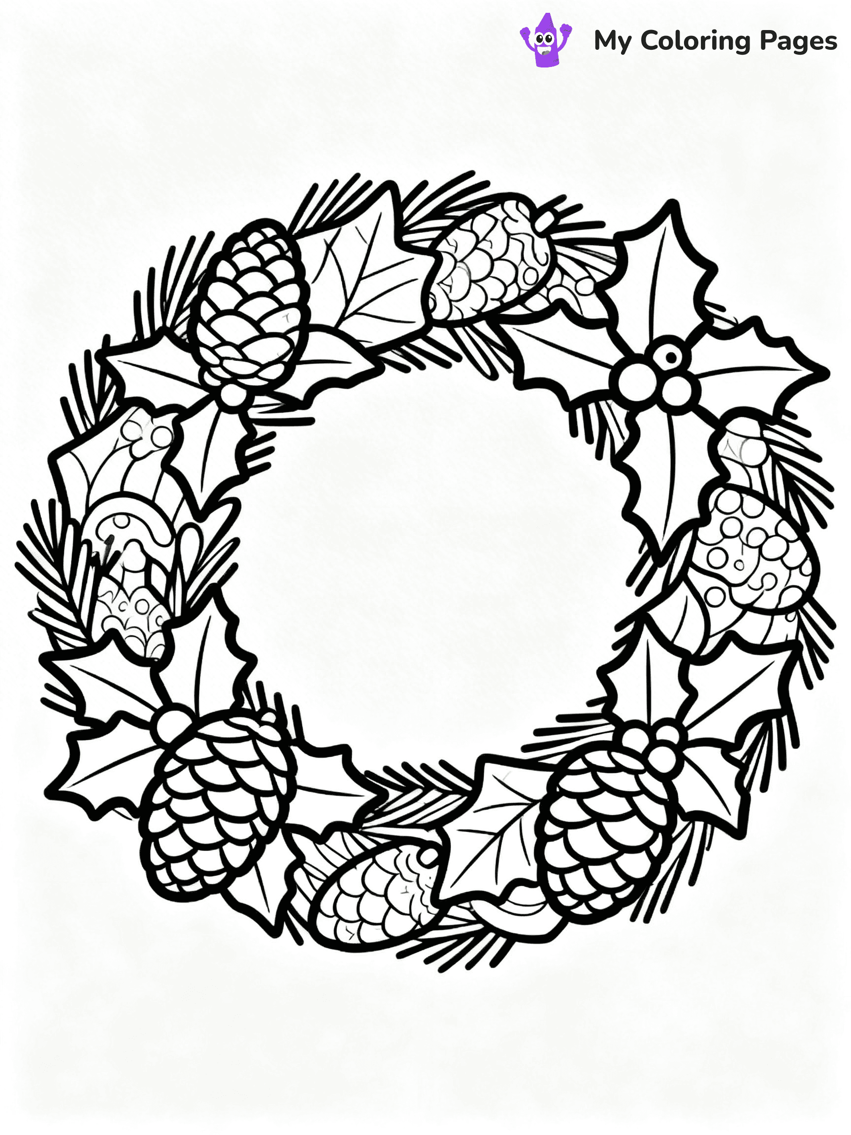 Wreath Coloring Pages - 75