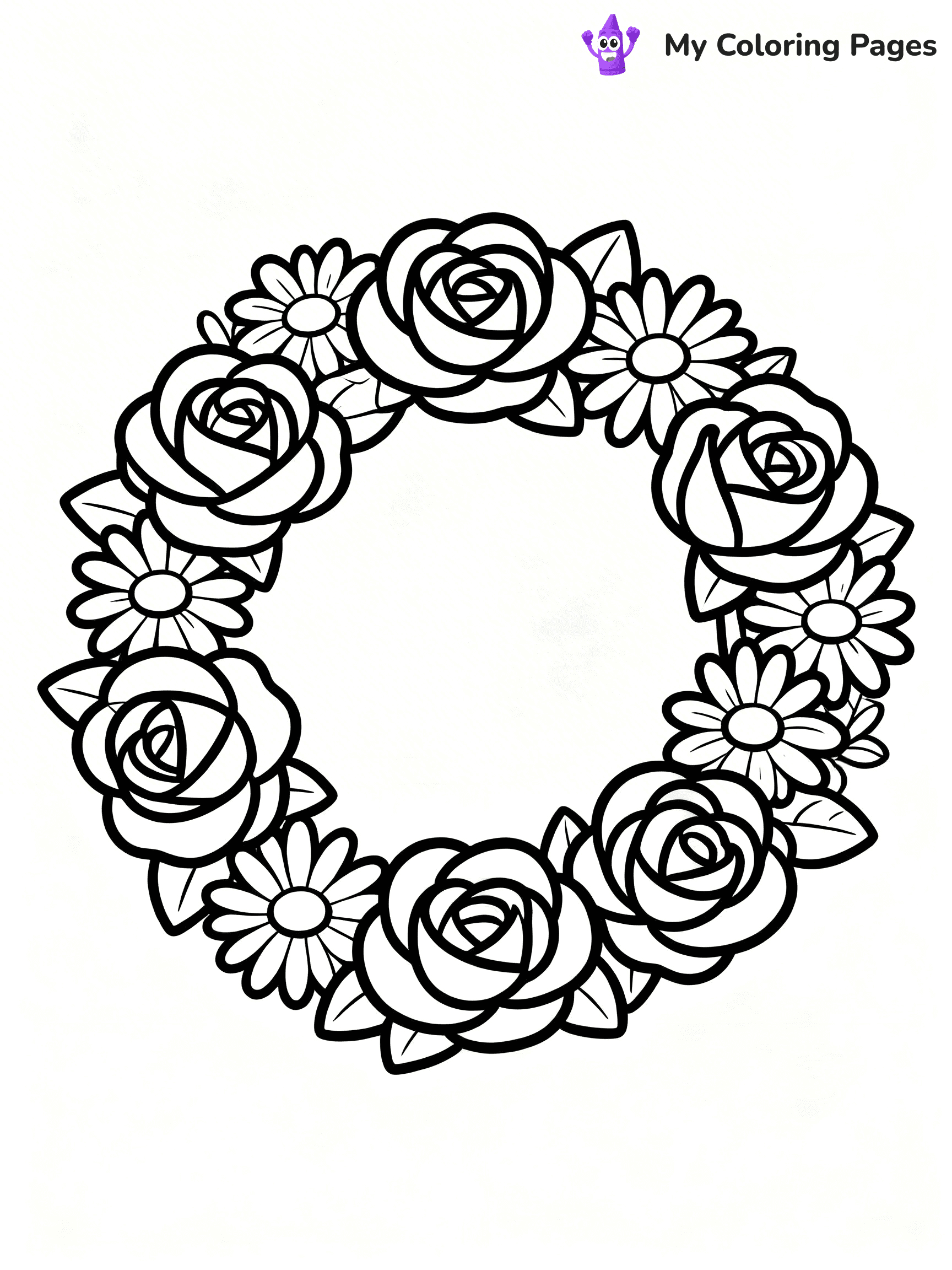 Wreath Coloring Pages - 74