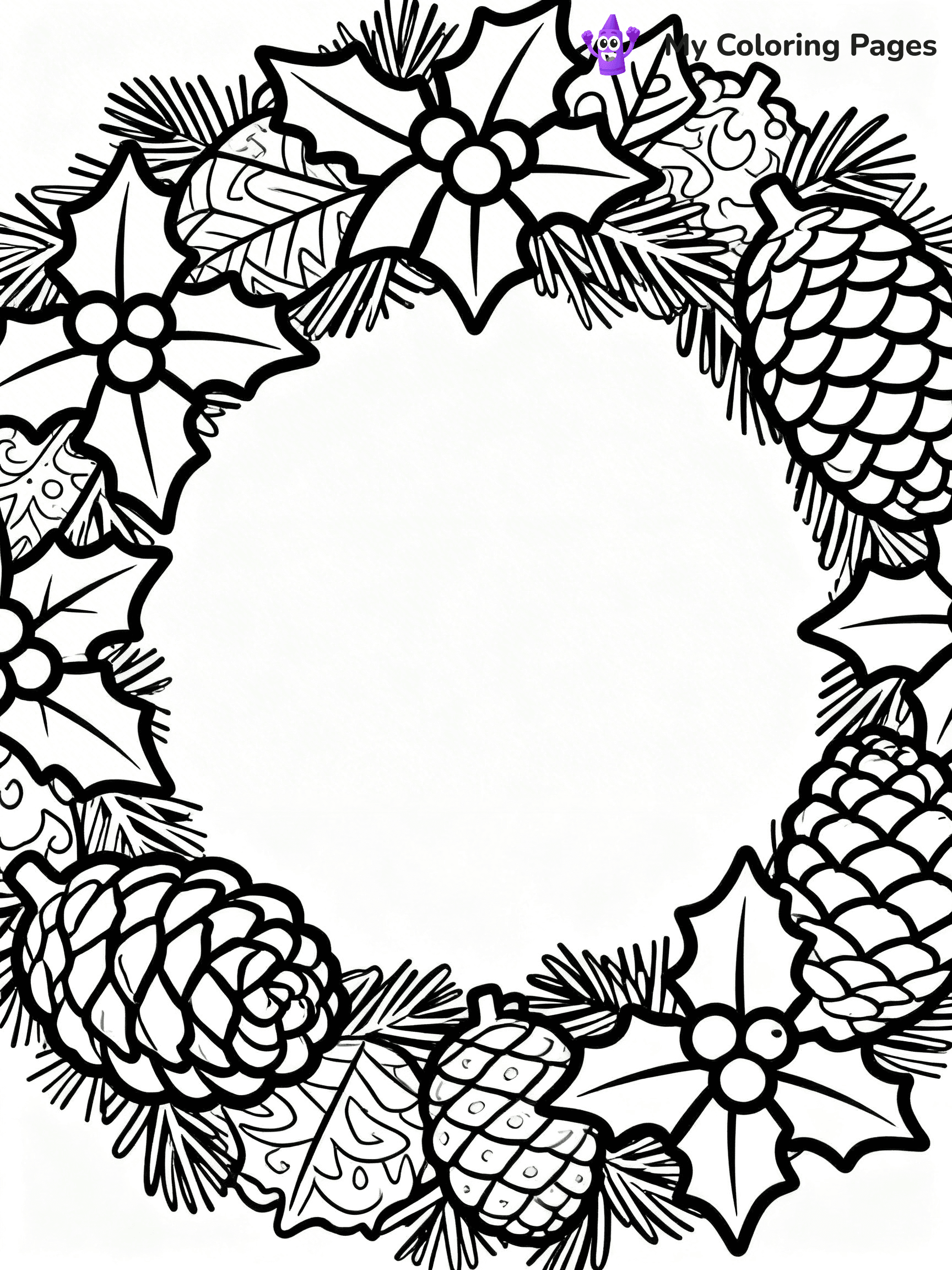 Wreath Coloring Pages - 73