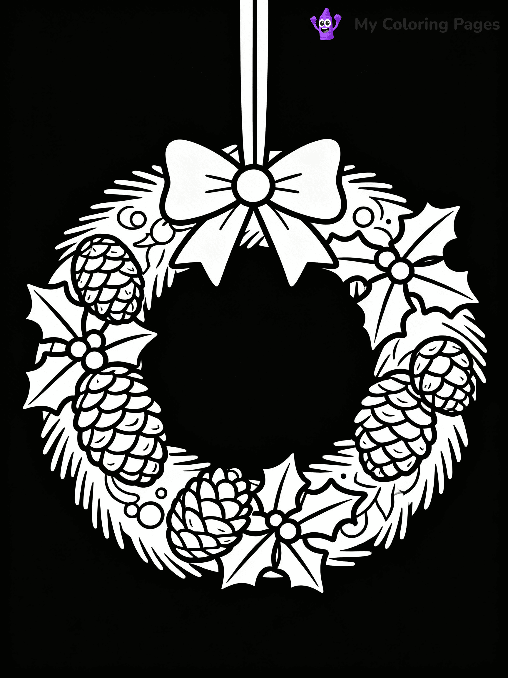 Wreath Coloring Pages - 72