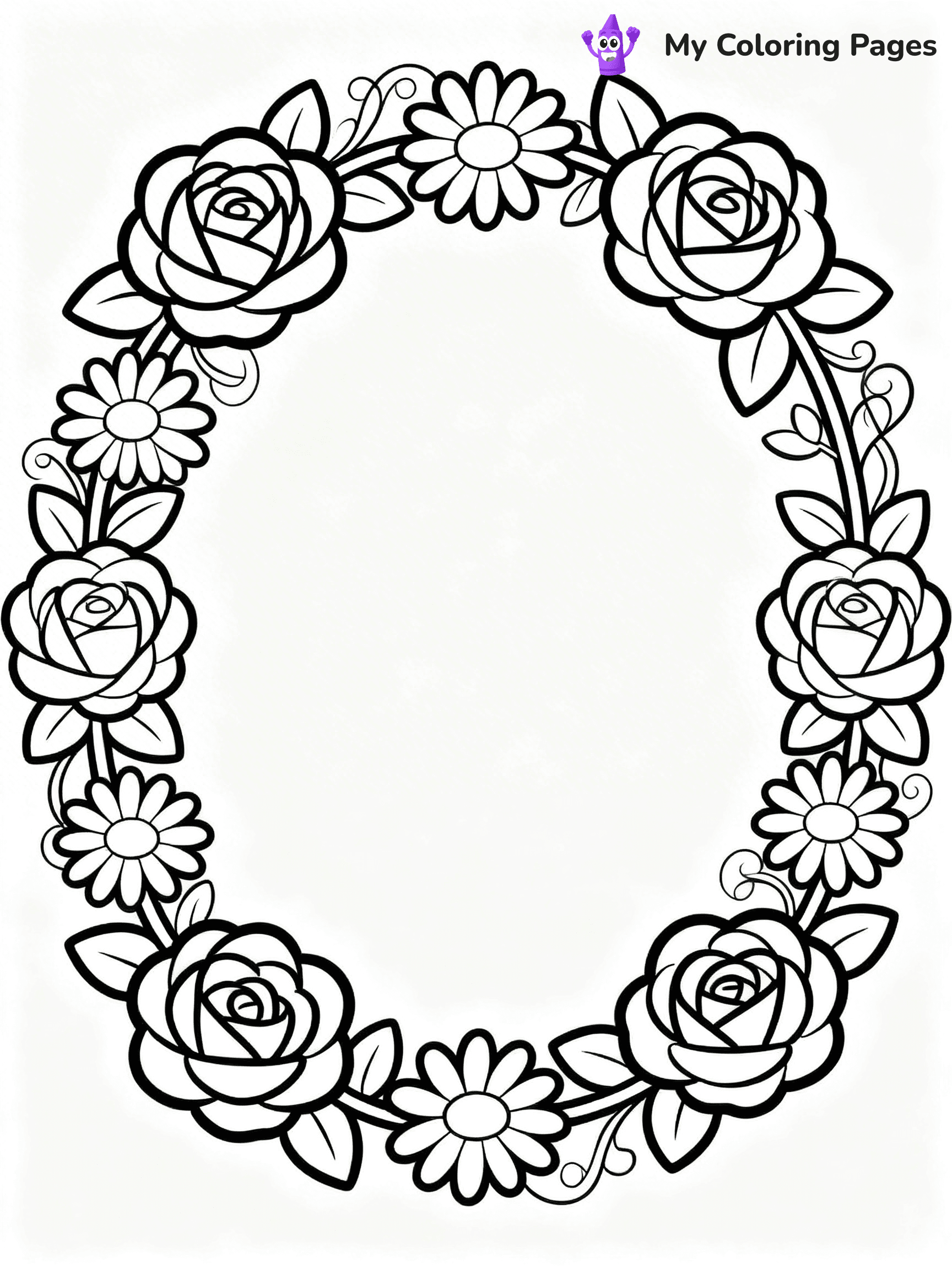 Wreath Coloring Pages - 71