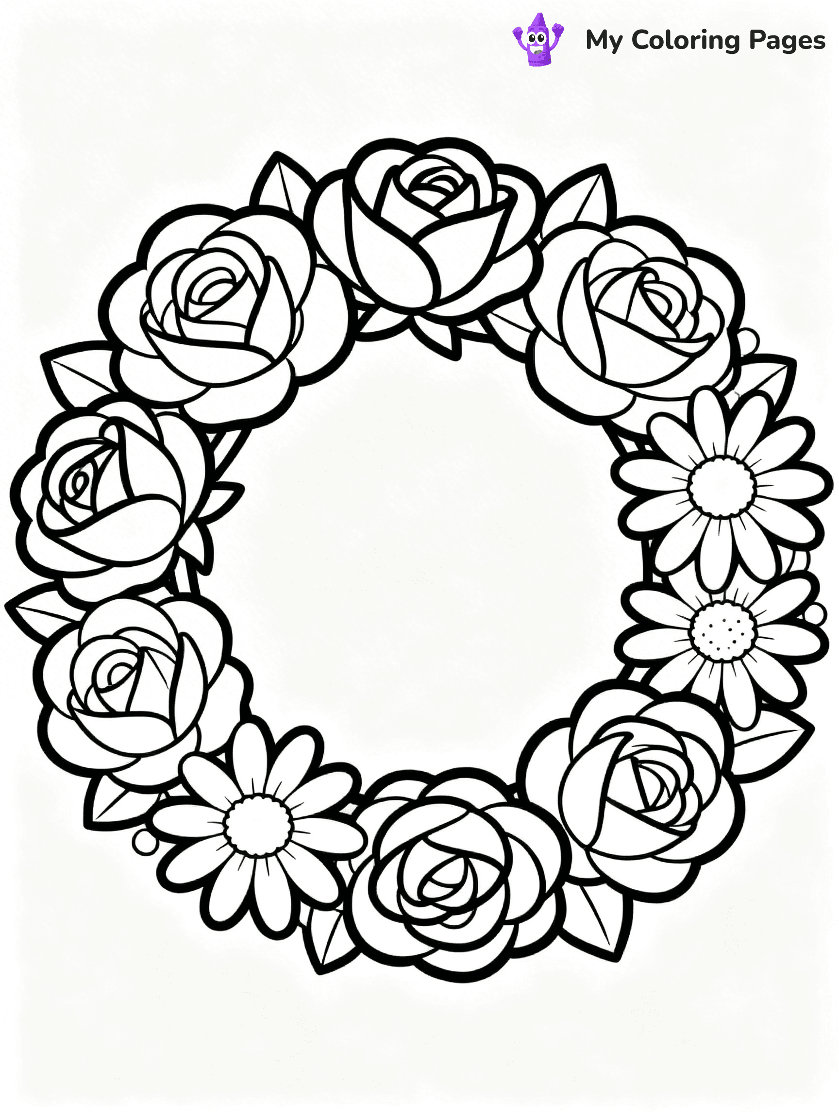 Wreath Coloring Pages - 70