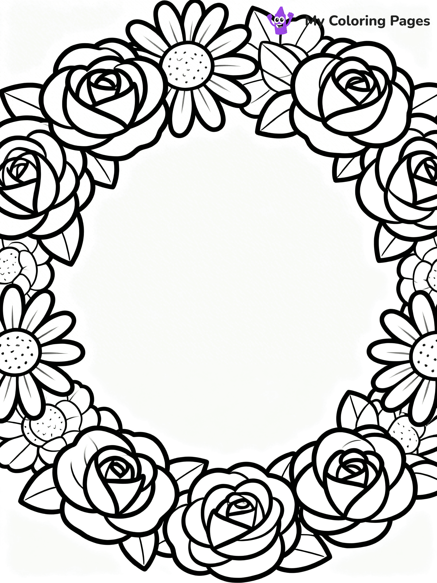 Wreath Coloring Pages - 66