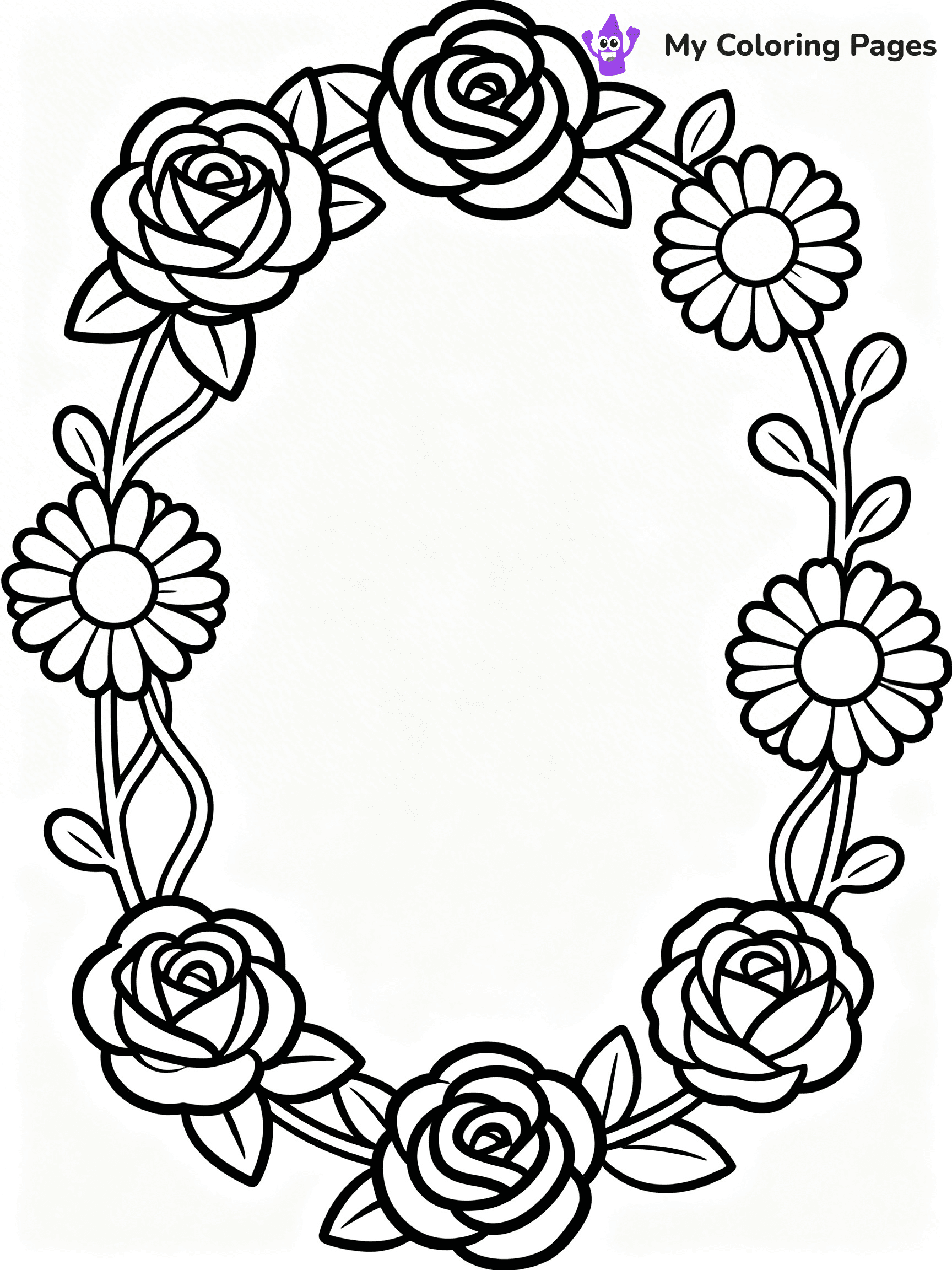 Wreath Coloring Pages - 65