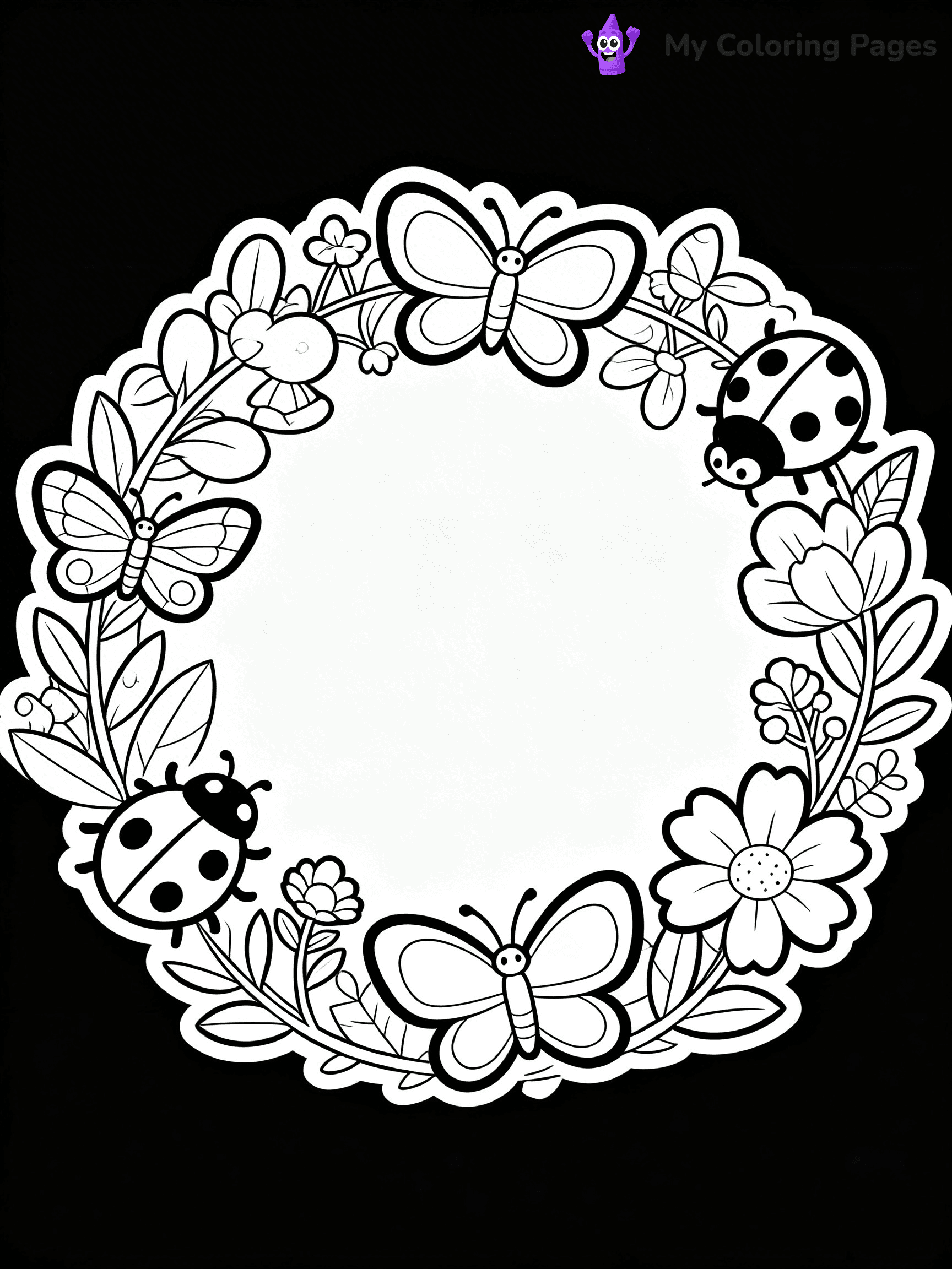 Wreath Coloring Pages - 64