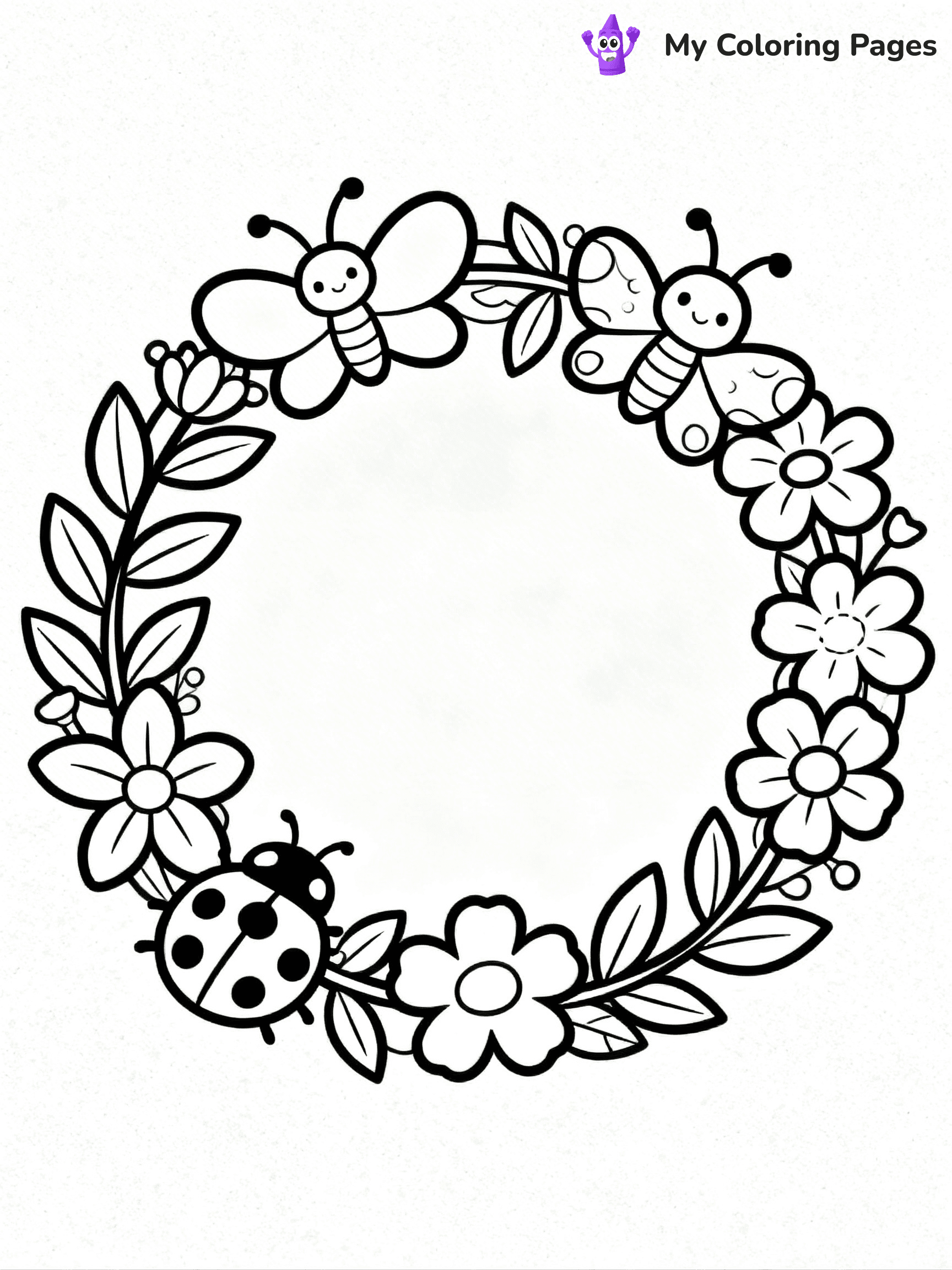 Wreath Coloring Pages - 62