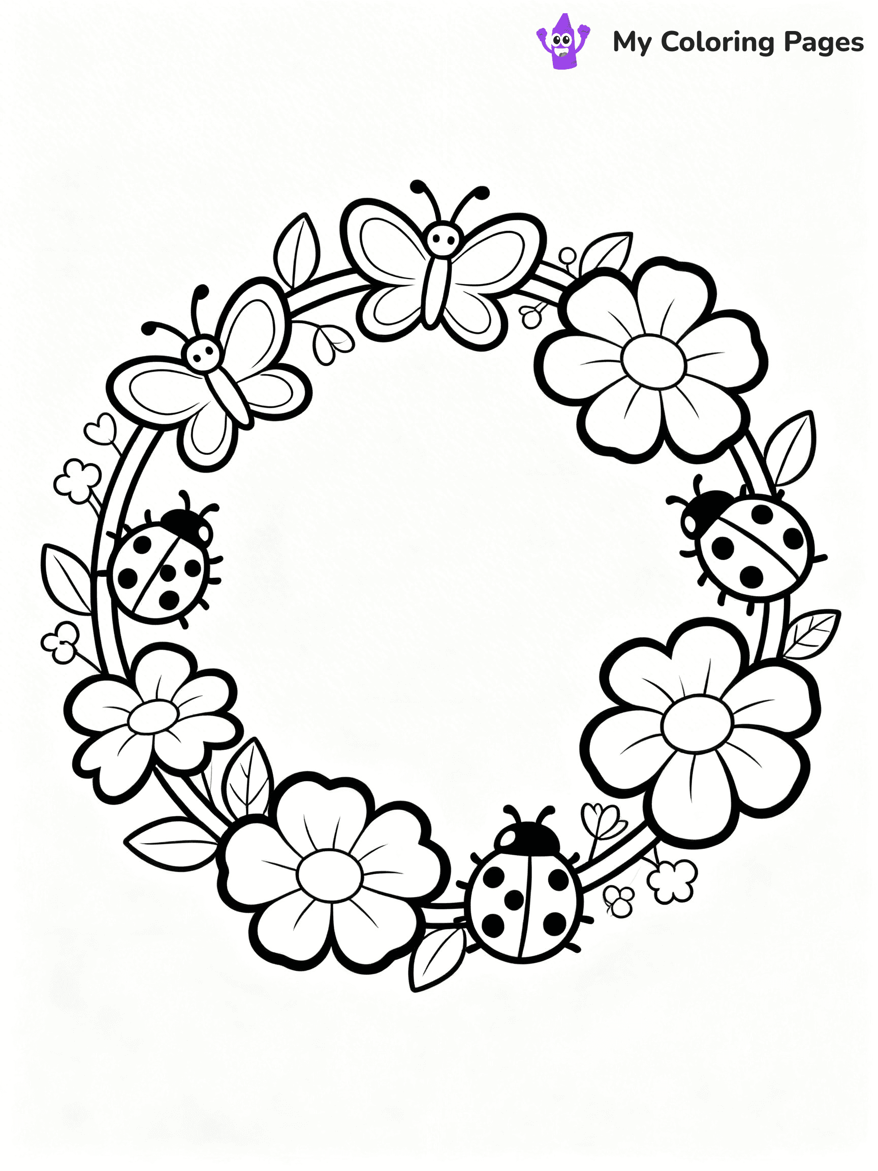 Wreath Coloring Pages - 61