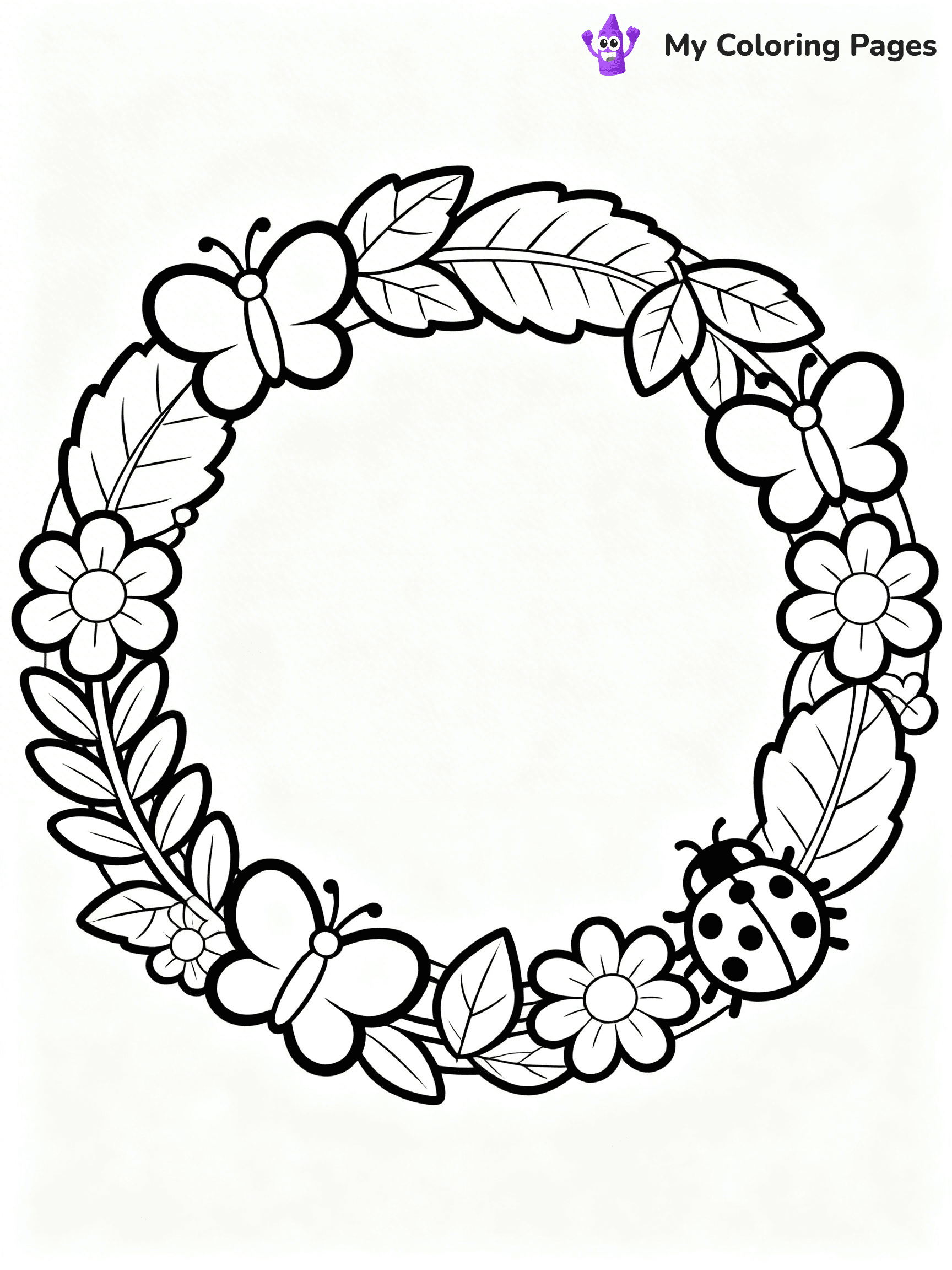Wreath Coloring Pages - 59