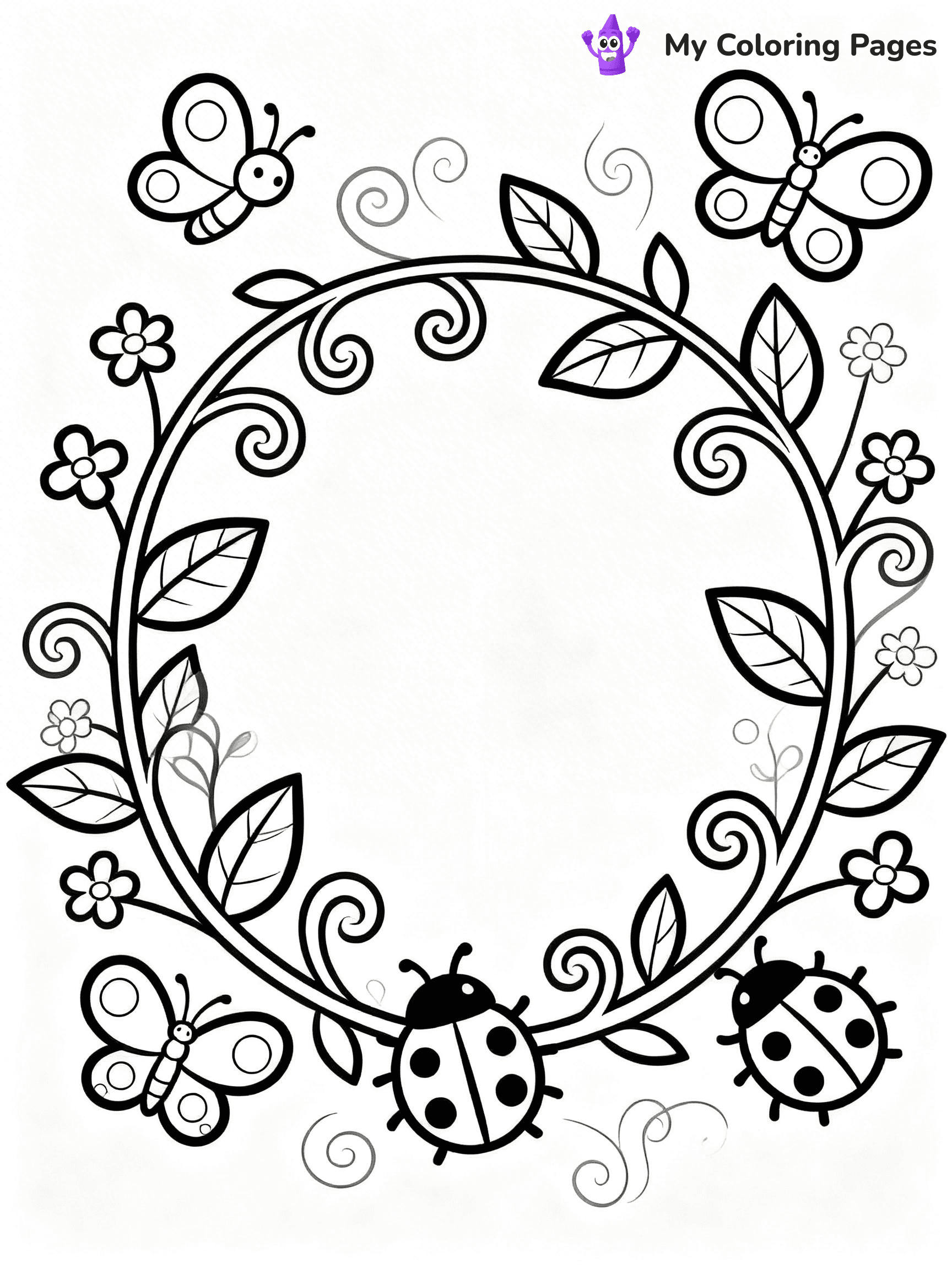 Wreath Coloring Pages - 58