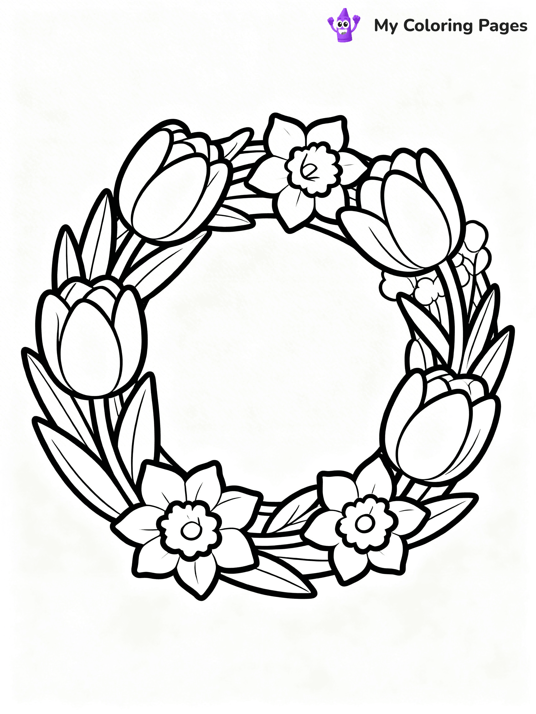 Wreath Coloring Pages - 49