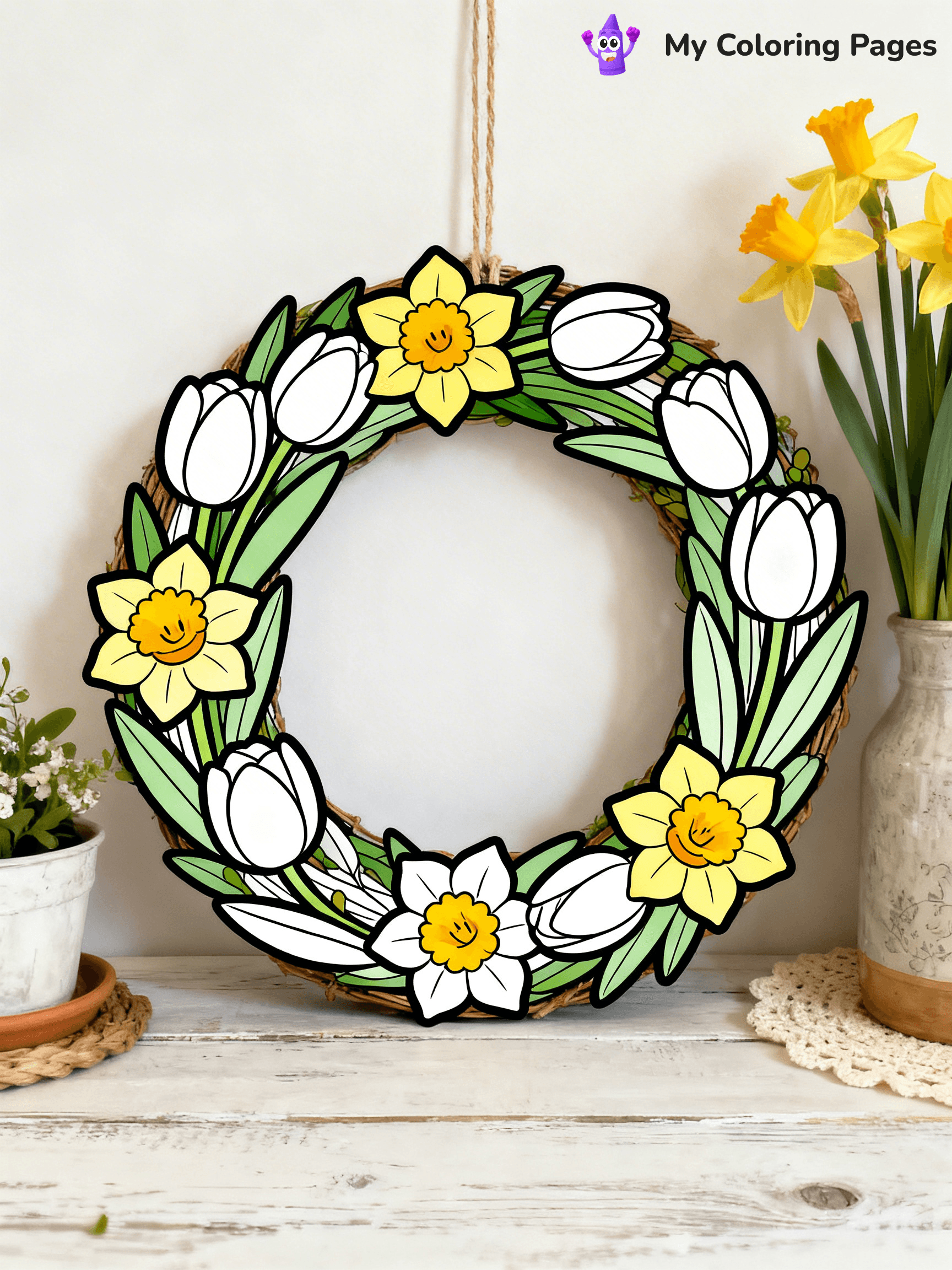 Wreath Coloring Pages - 48