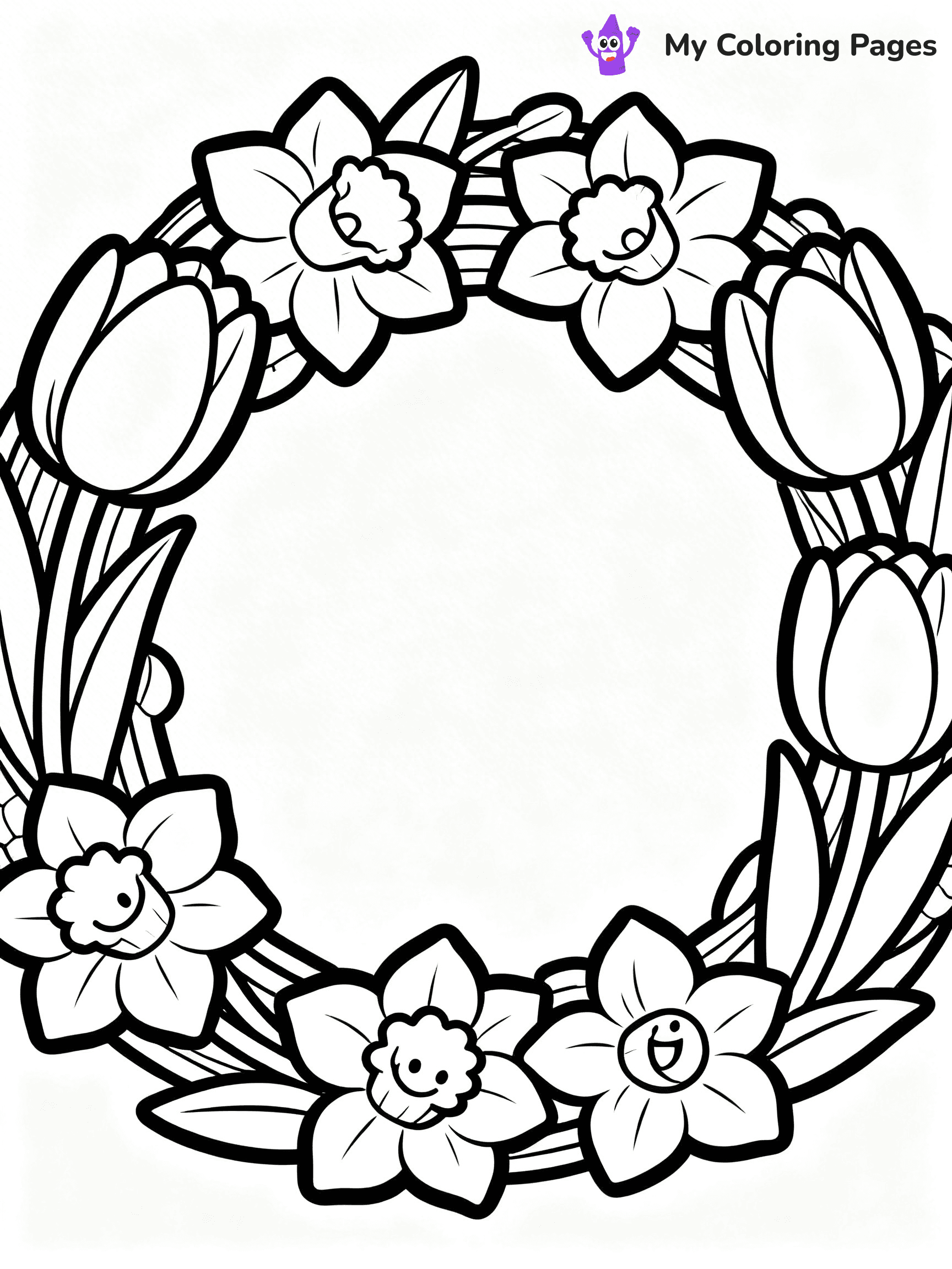 Wreath Coloring Pages - 47