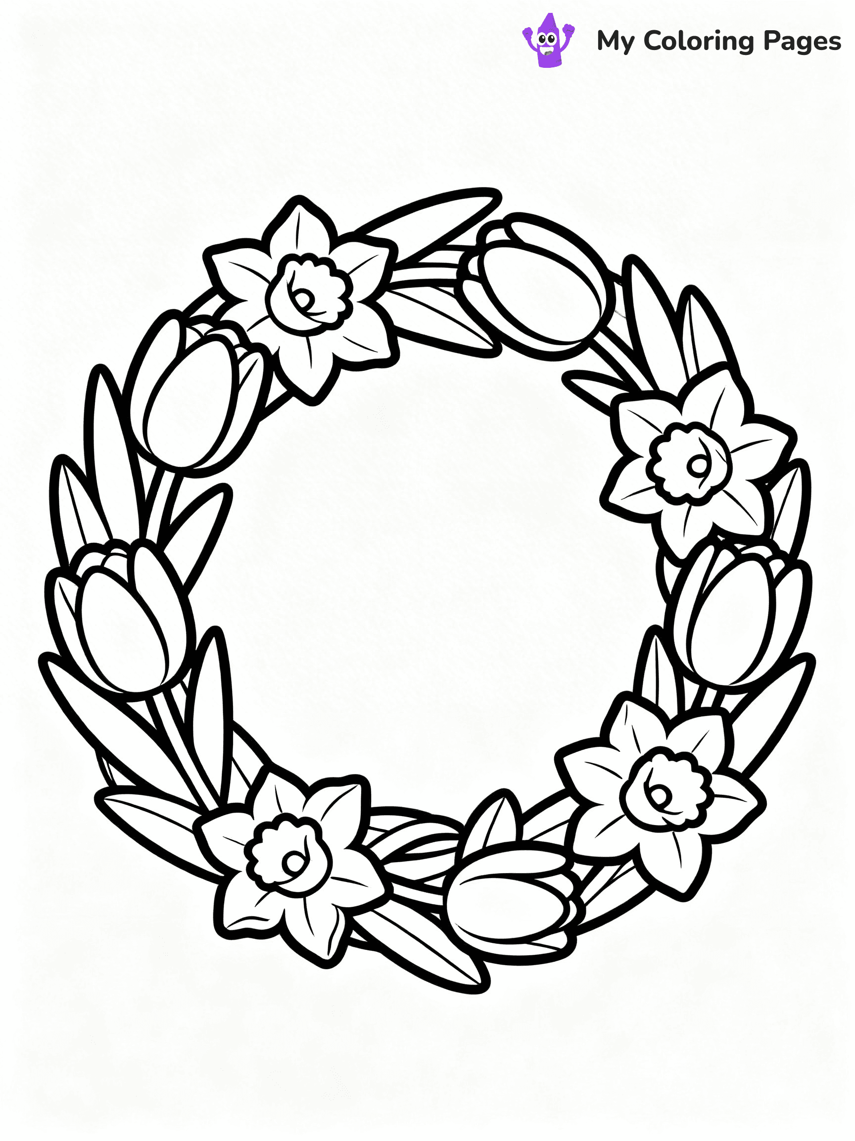 Wreath Coloring Pages - 46
