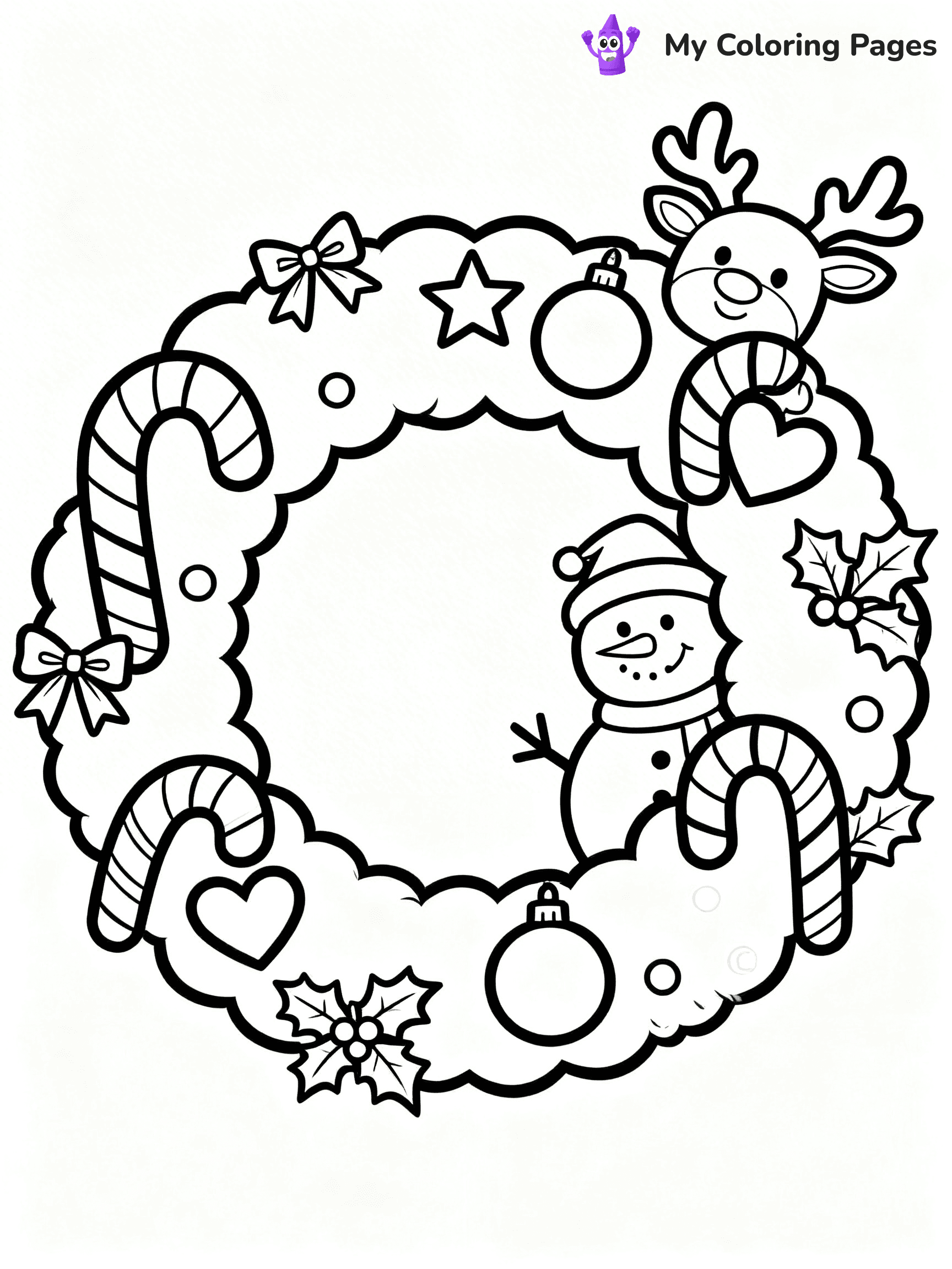 Wreath Coloring Pages - 40