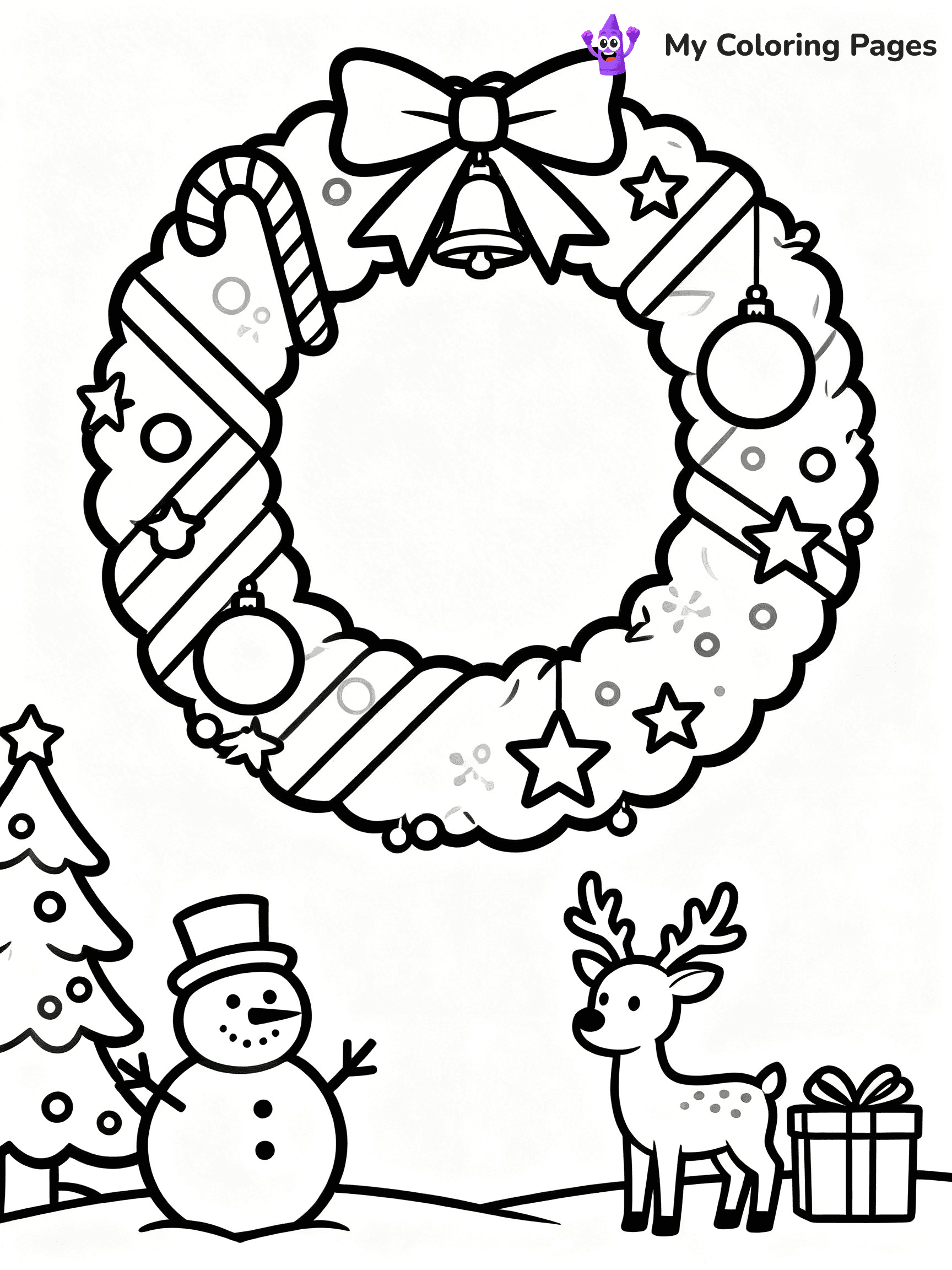 Wreath Coloring Pages - 39