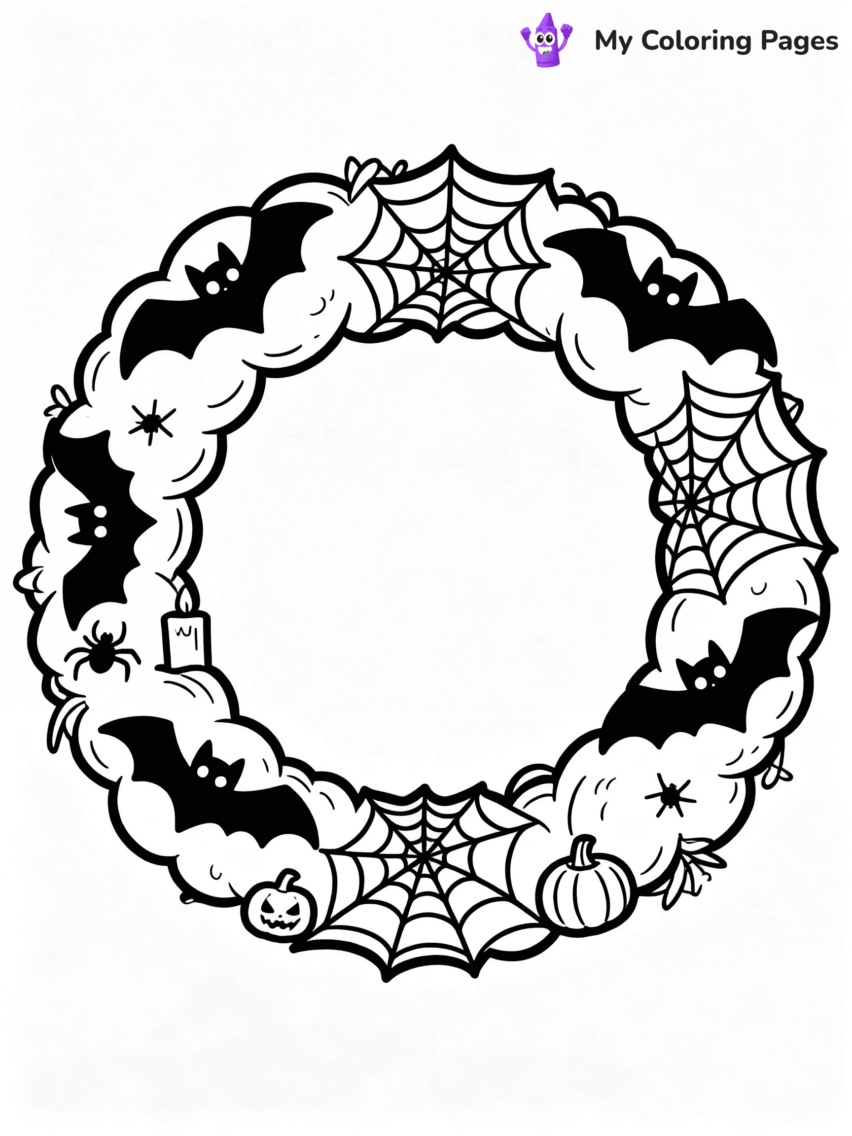 Wreath Coloring Pages - 37