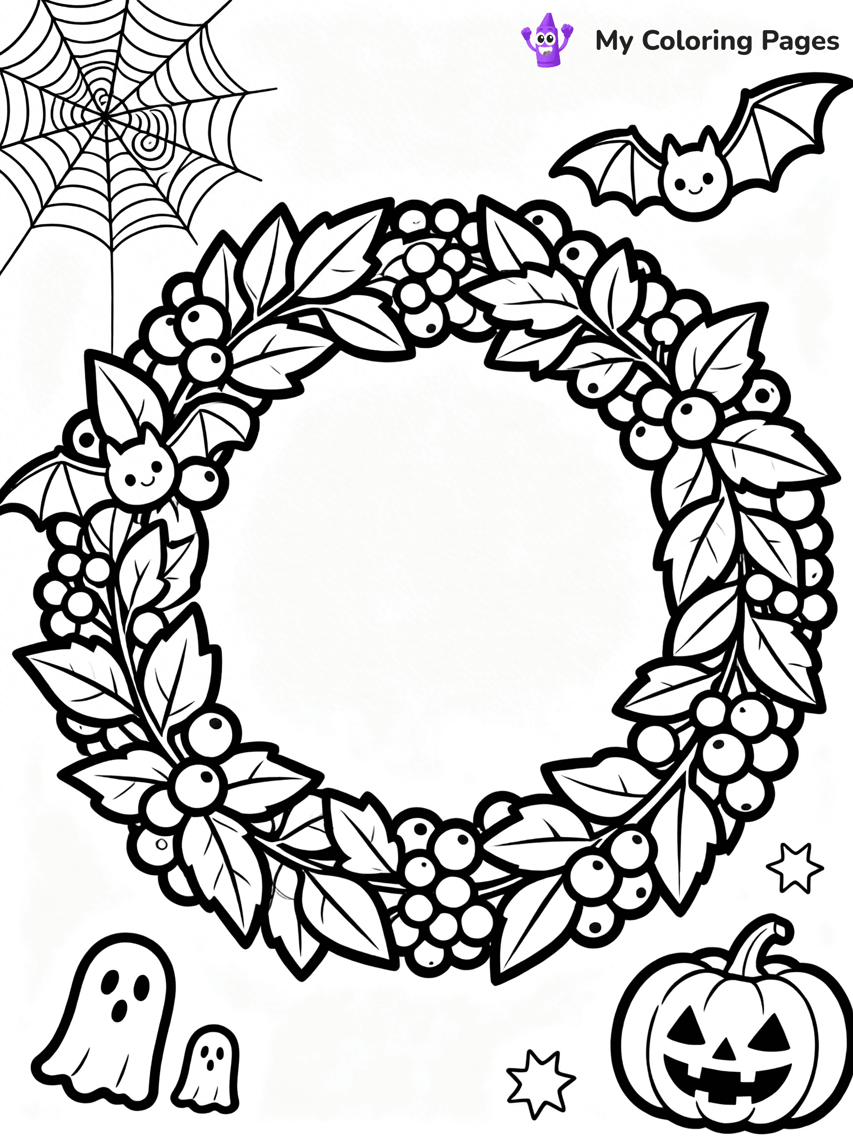 Wreath Coloring Pages - 35