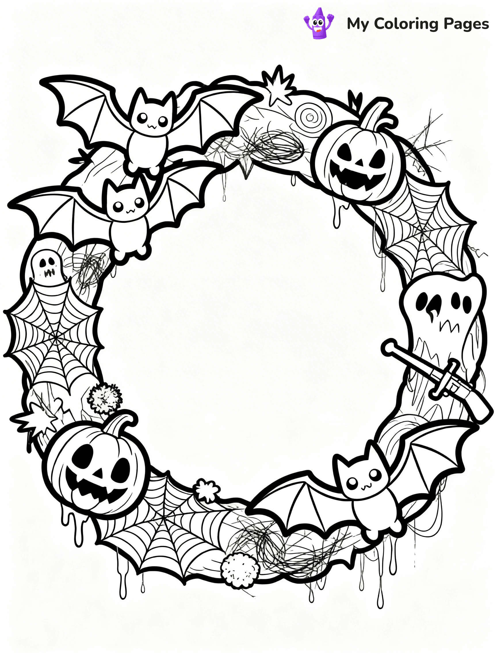 Wreath Coloring Pages - 34
