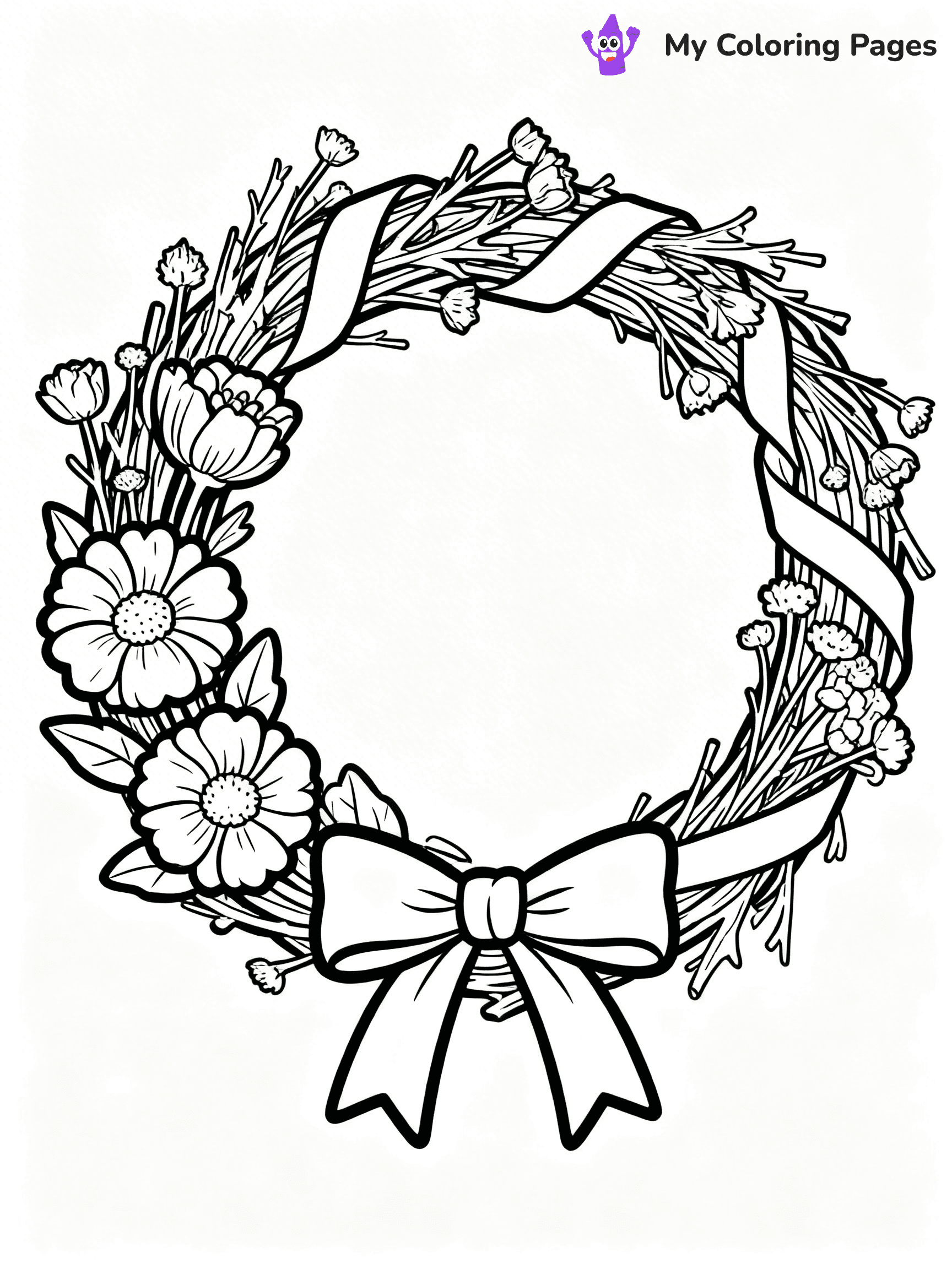 Wreath Coloring Pages - 20