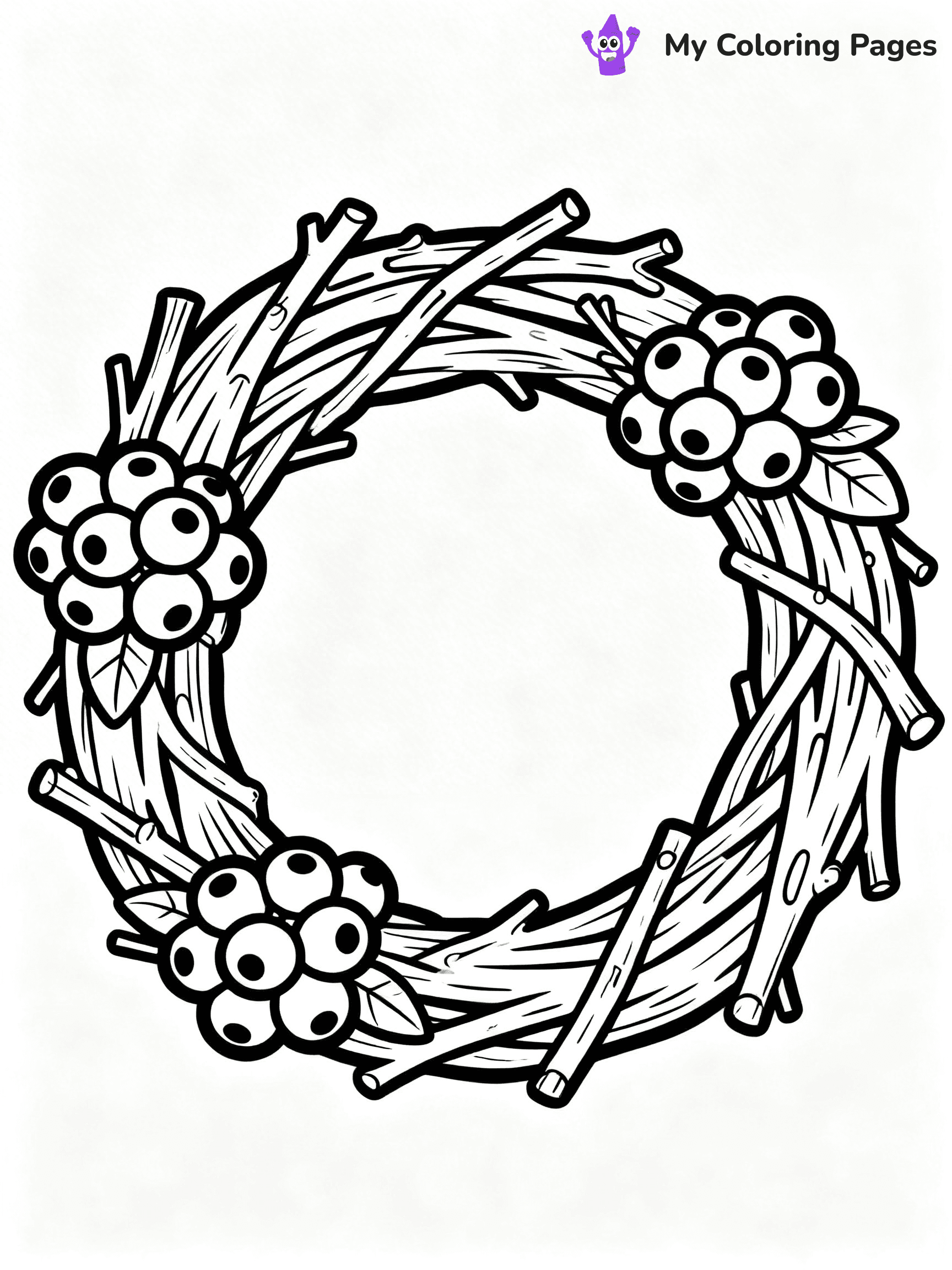 Wreath Coloring Pages - 18