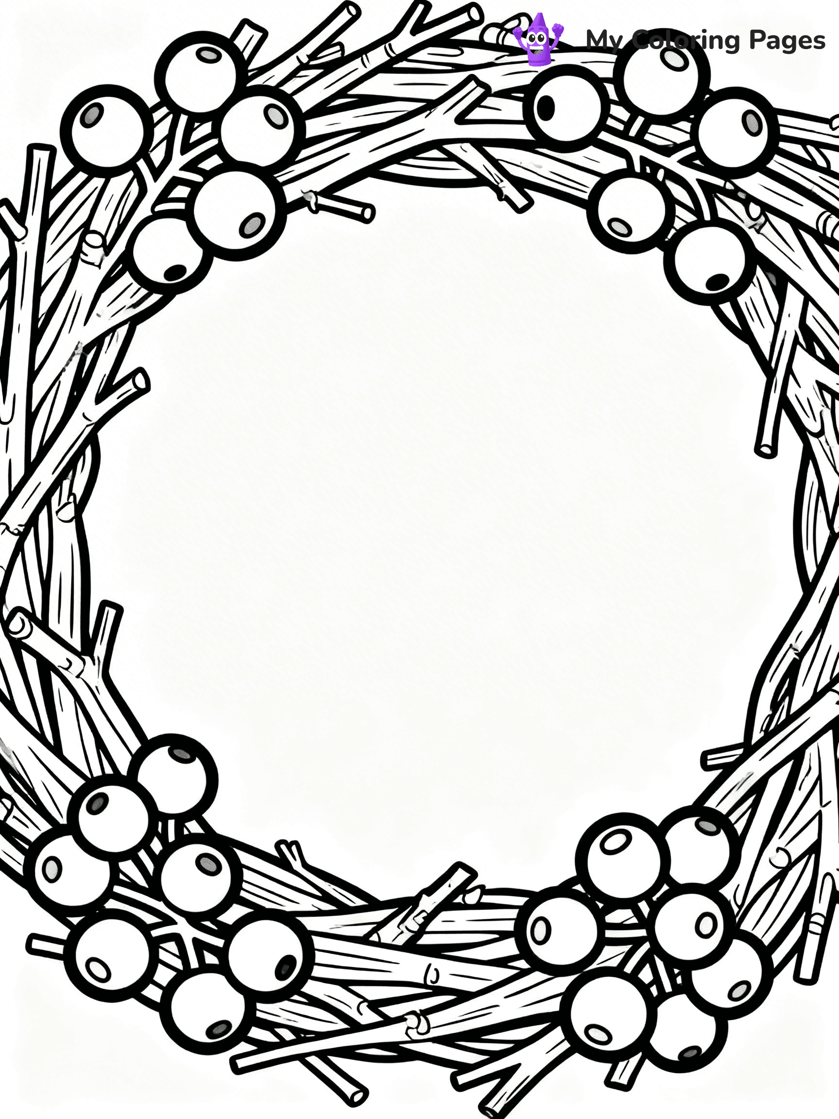 Wreath Coloring Pages - 17