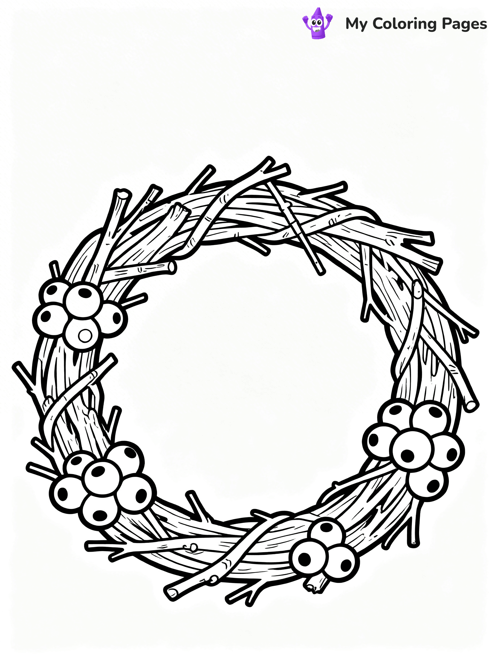 Wreath Coloring Pages - 16