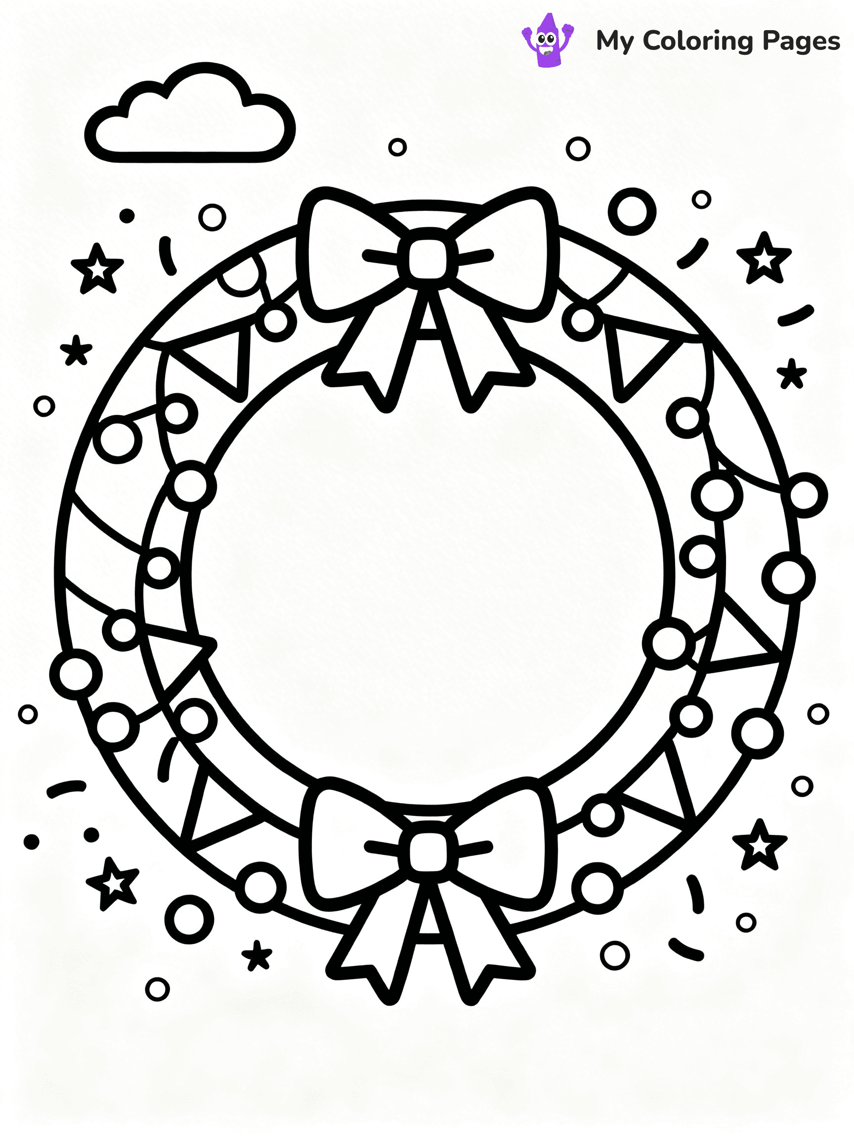 Wreath Coloring Pages - 7